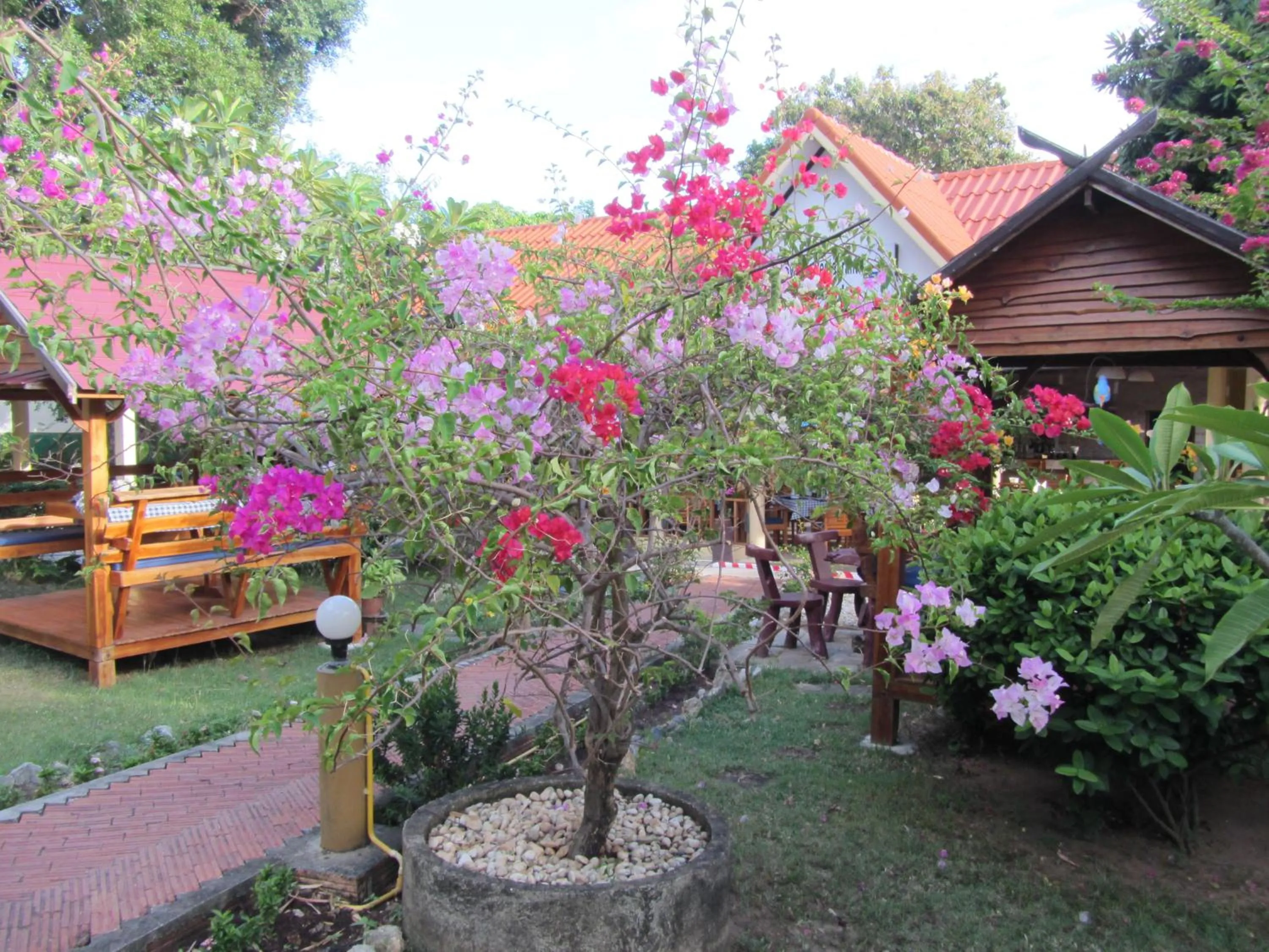 Off site in Flower Paradise Bungalows & Swiss Restaurant Roestiland