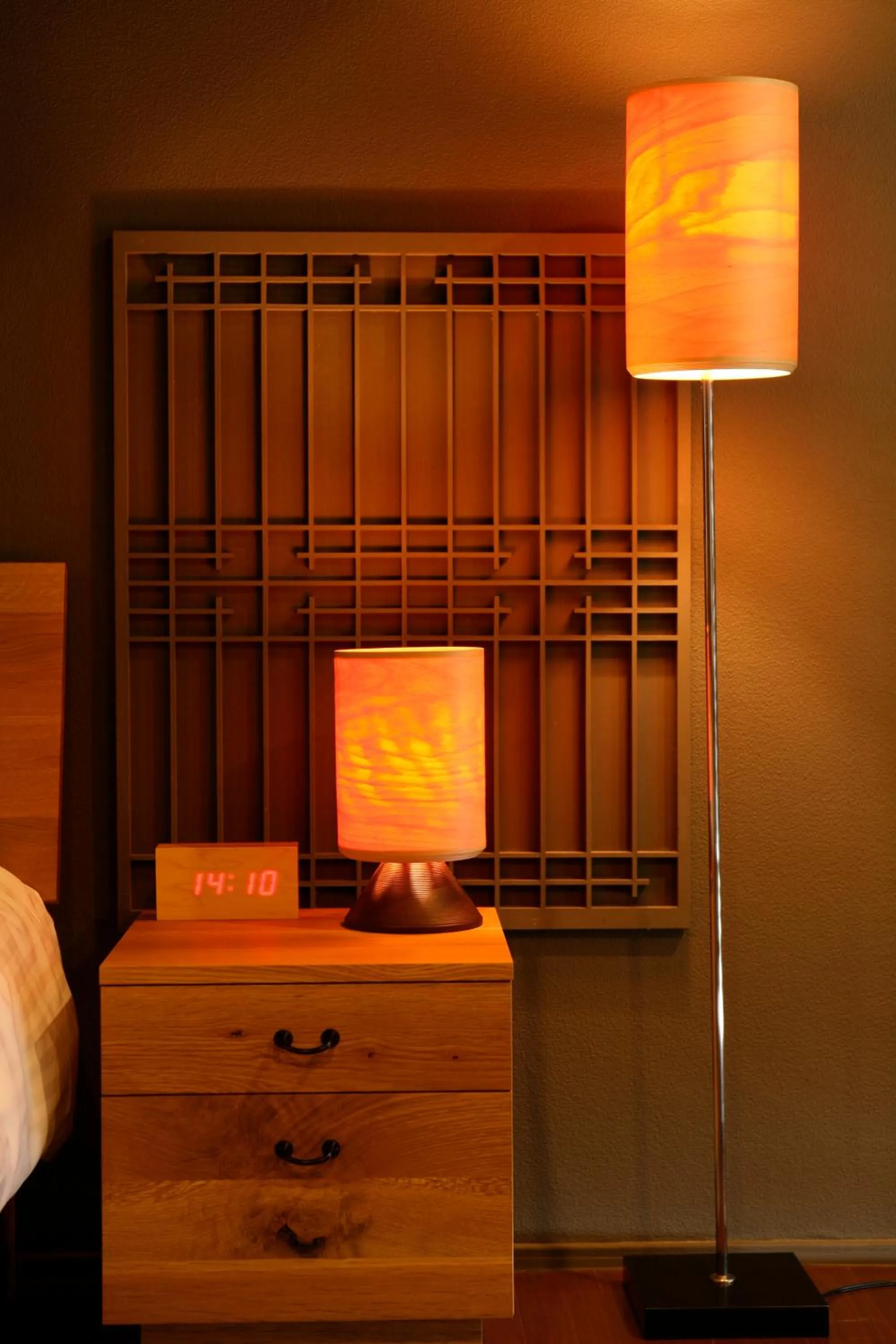 Decorative detail, Bed in Tabinoyado Ushionoakari Geiboso