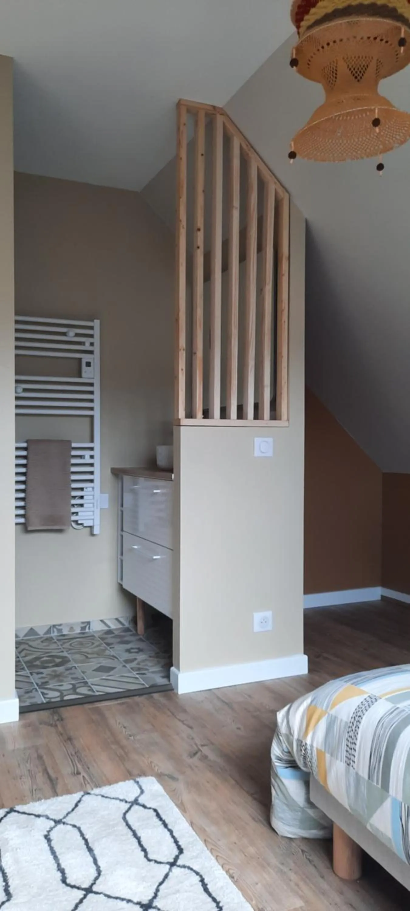 Bed in L'escale des caboteurs chambre d'hôte