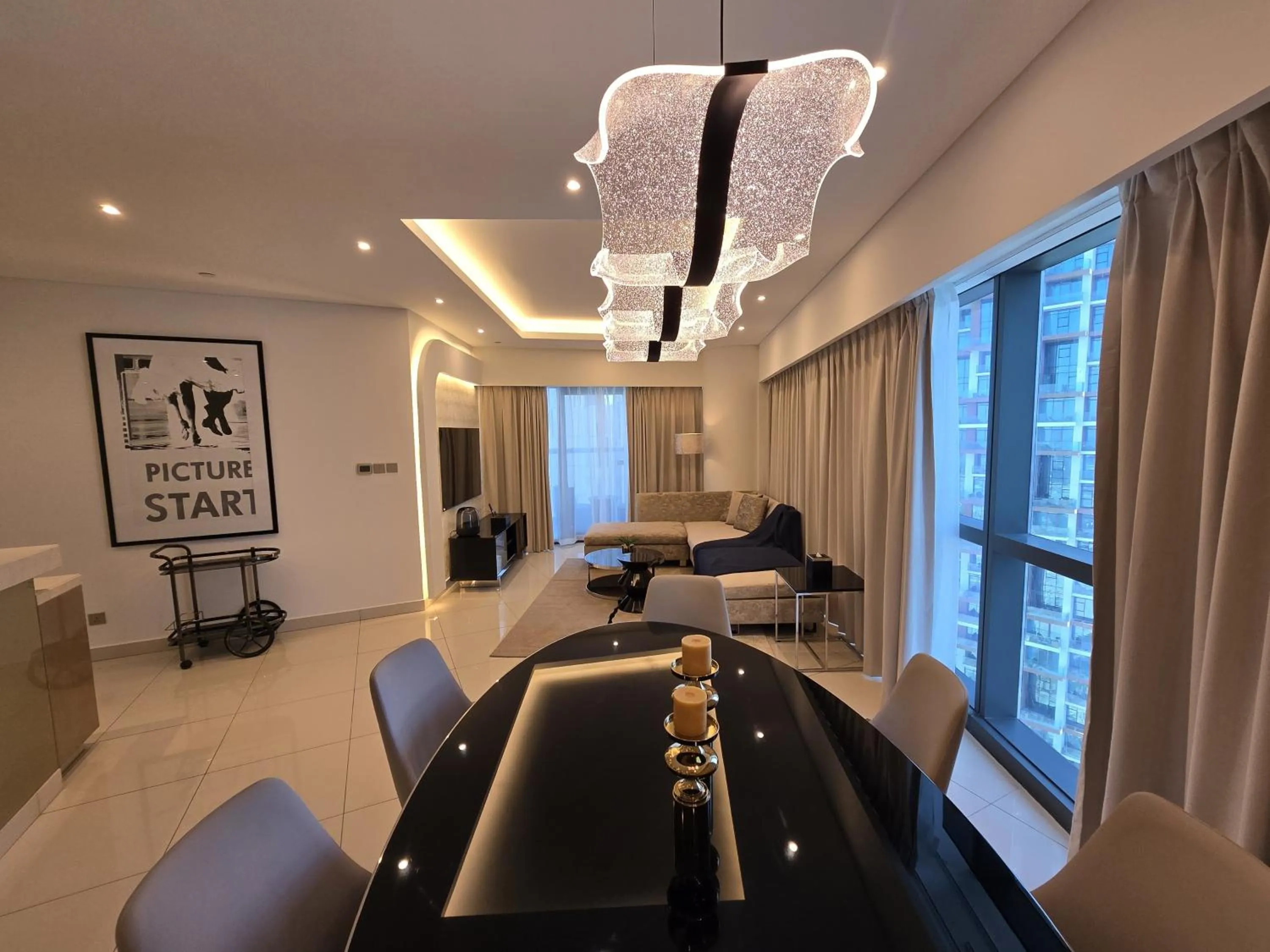 Living room in Quill Residence at Paramount Towers 3 BR Creek View