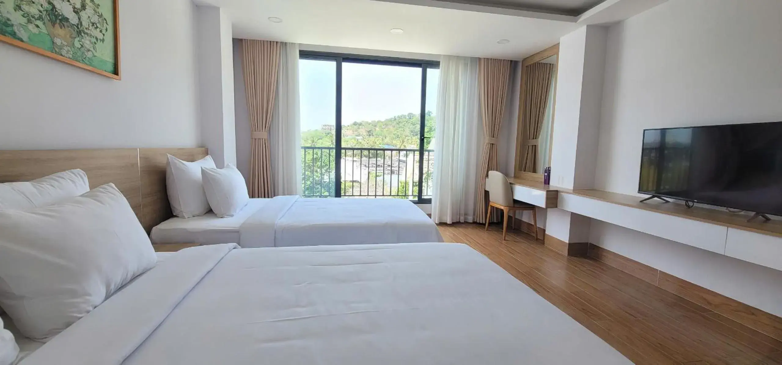 View (from property/room), Bed in Rosetta Hotel Phu Quoc View (from property/room), Bed in Rosetta Hotel Phu Quoc