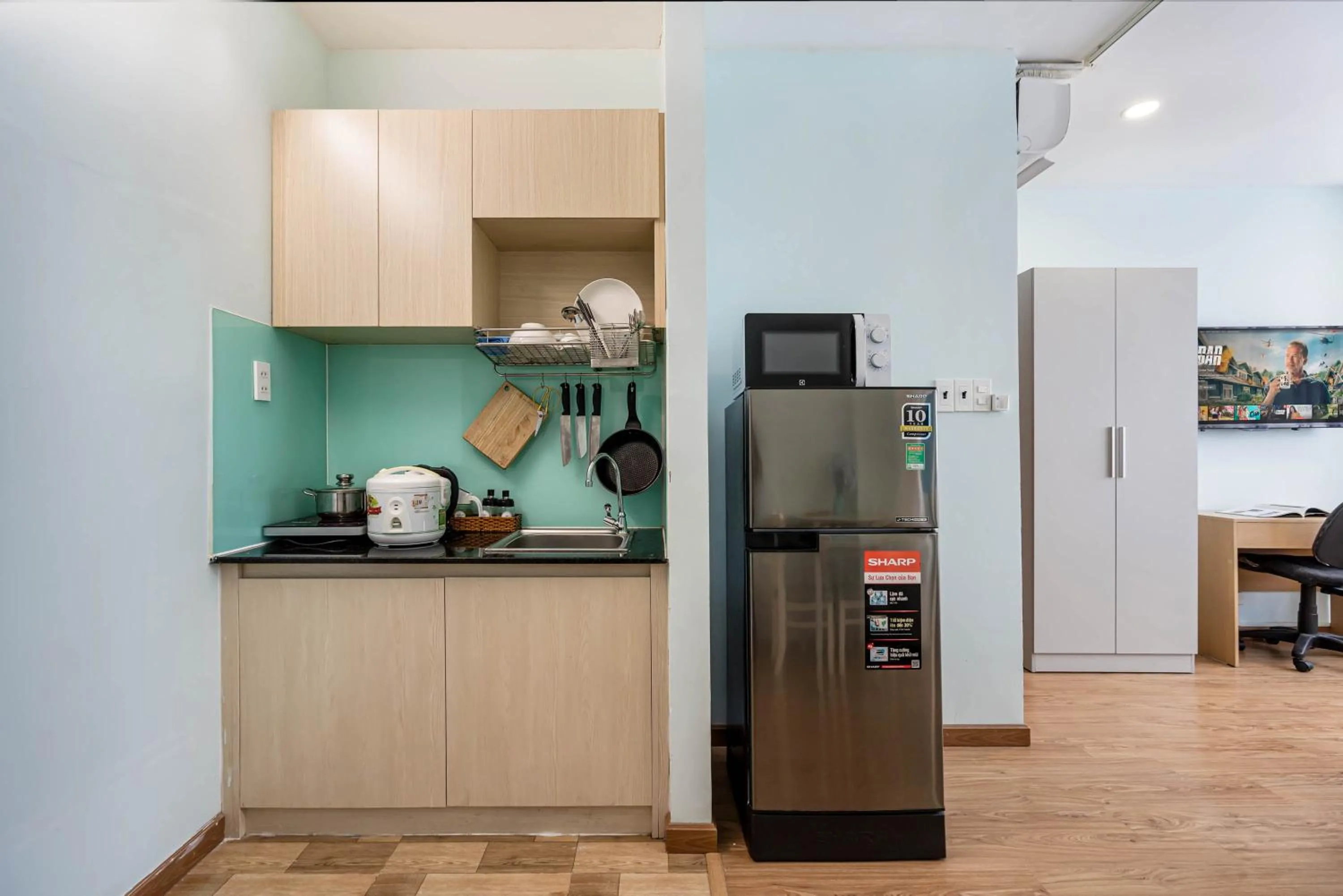 Kitchen or kitchenette in We Home Nguyen Trai