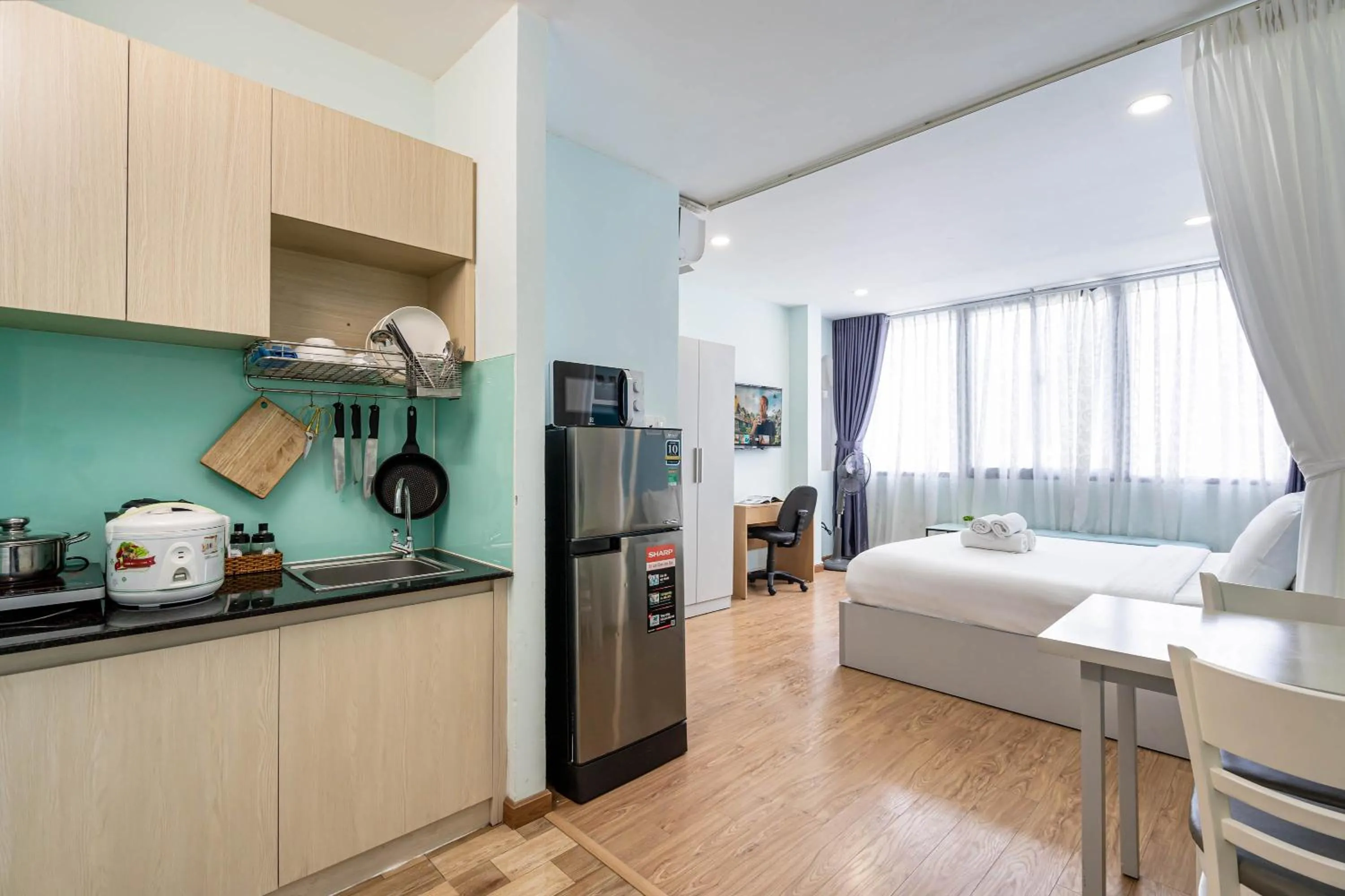 Kitchen or kitchenette in We Home Nguyen Trai