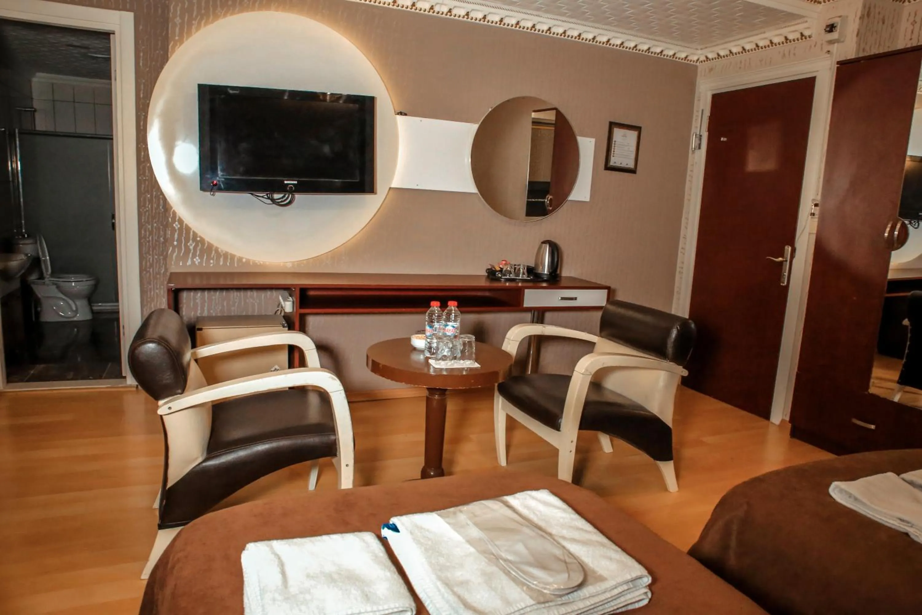 Seating area in Letter Hotel