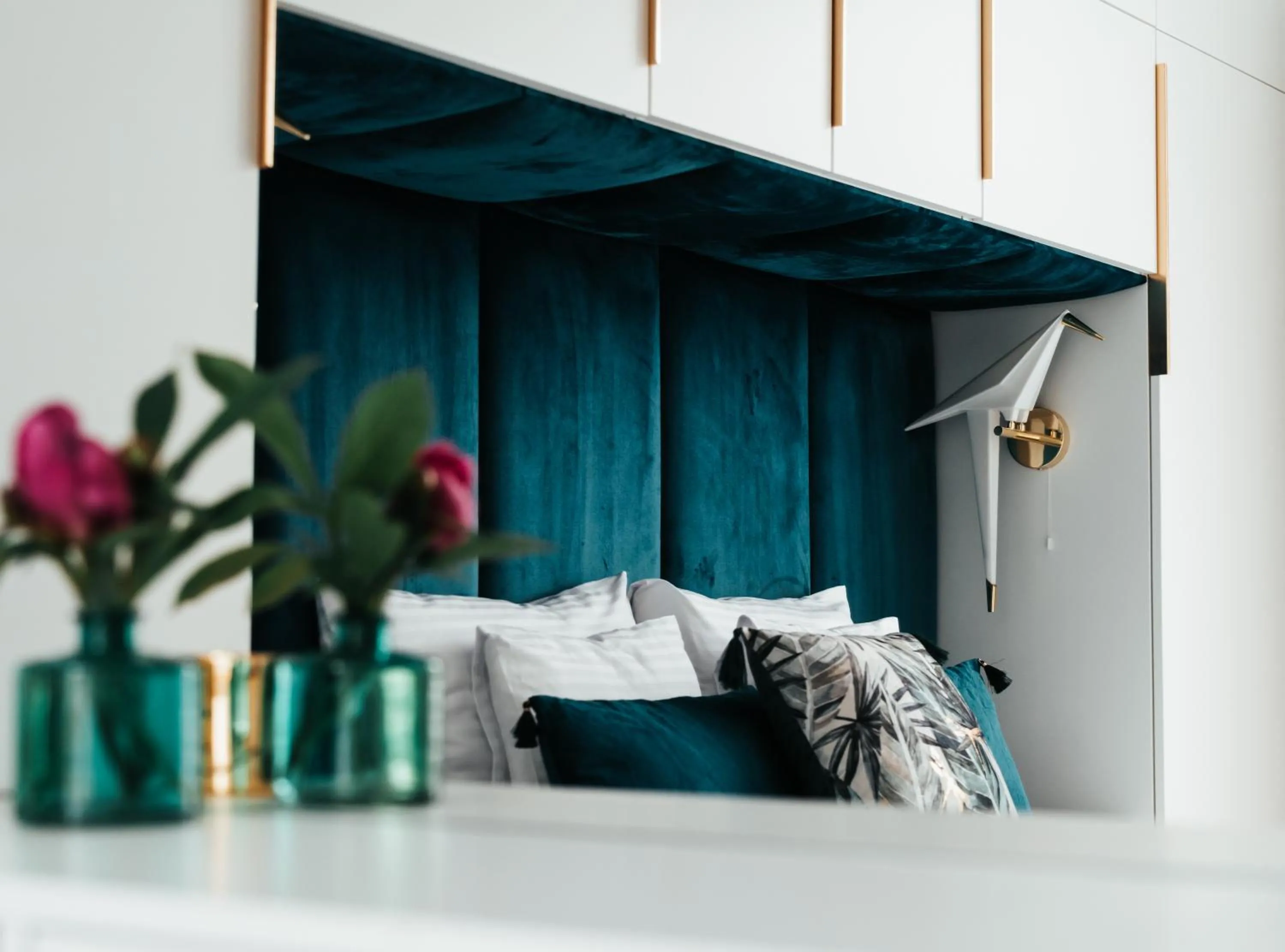 Bedroom, Bed in Studio Mrągowo