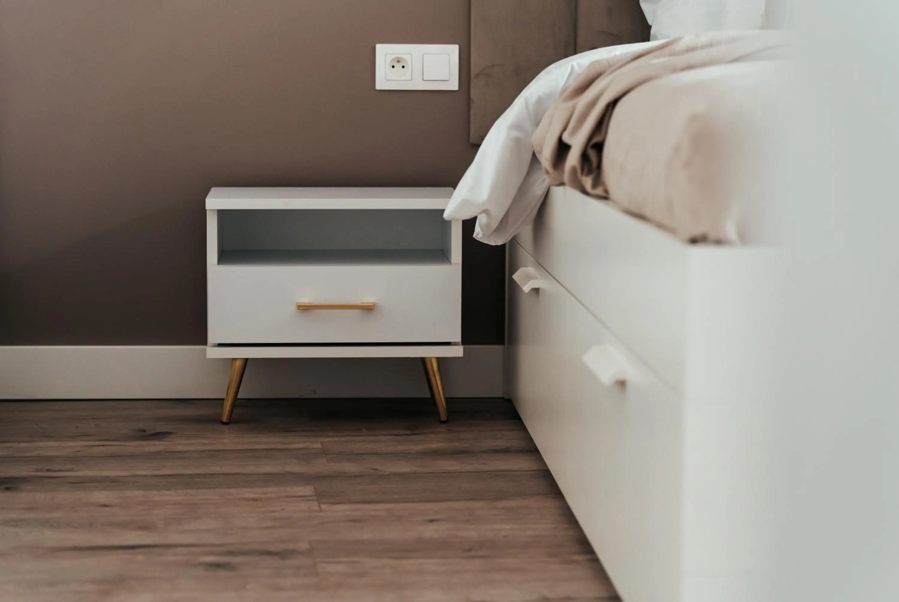 Bedroom, Bed in Studio Mrągowo