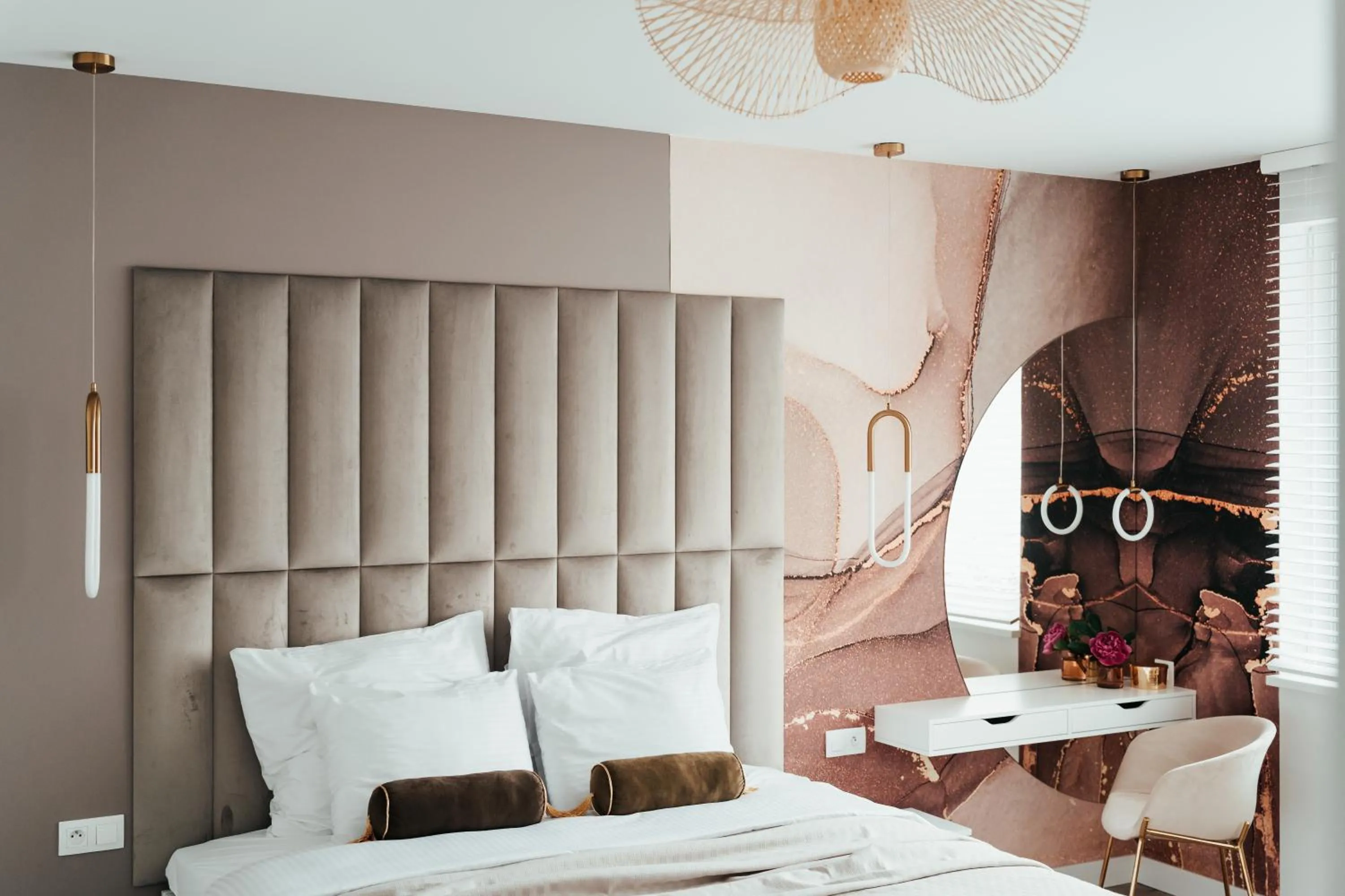 Bedroom, Bed in Studio Mrągowo