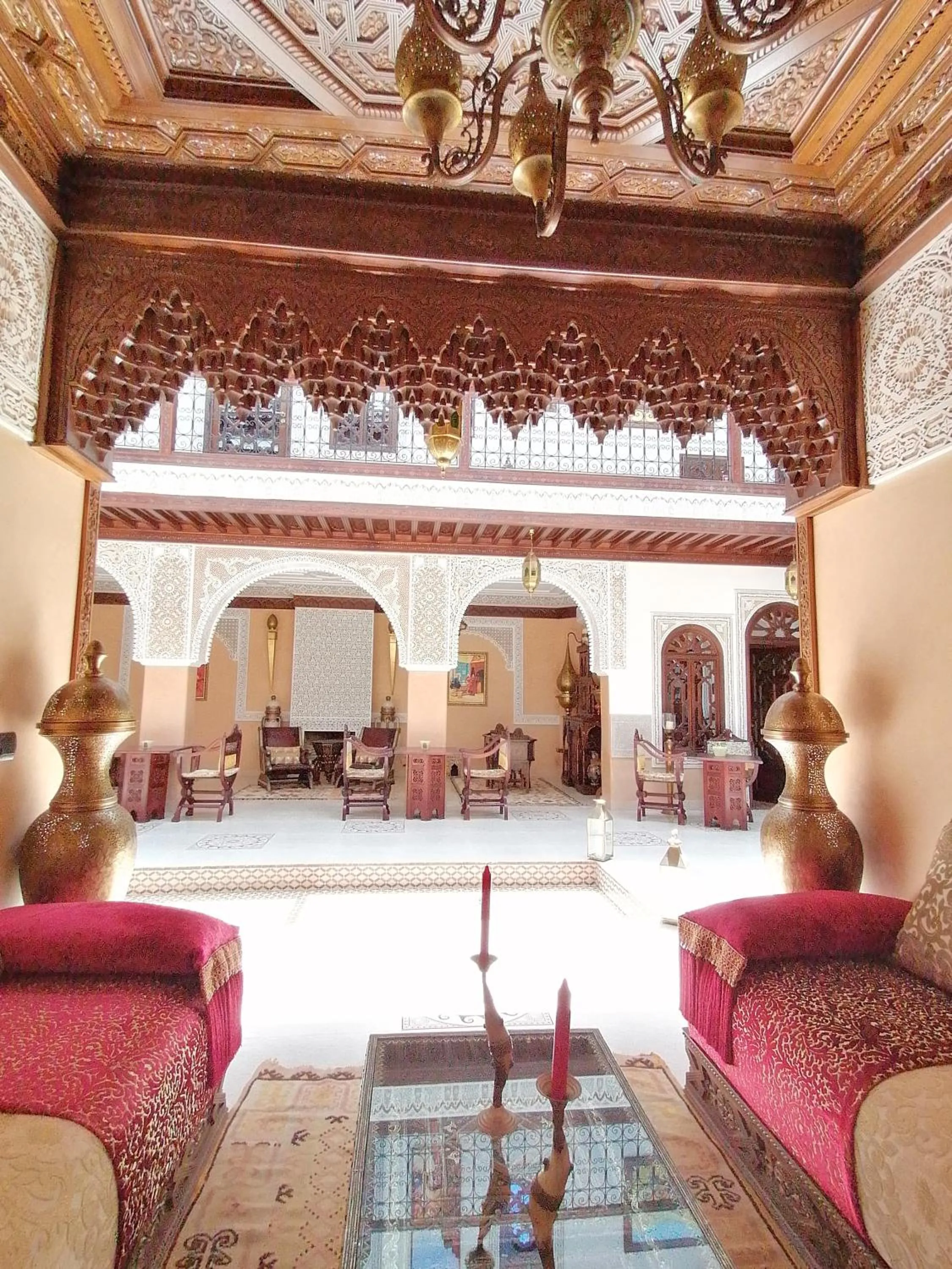 Inner courtyard view in Perlekech Riad & Spa