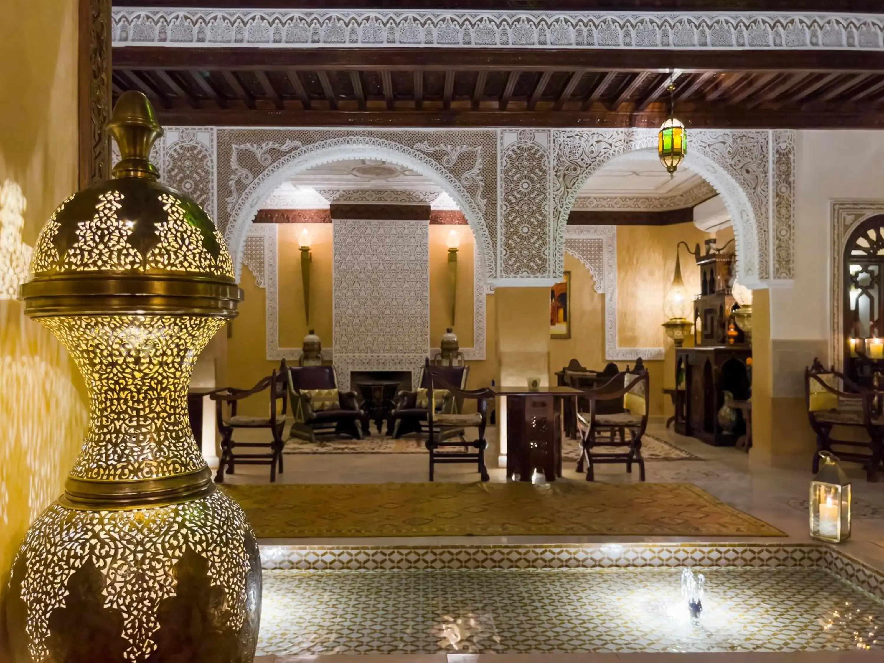 Inner courtyard view in Perlekech Riad & Spa Inner courtyard view in Perlekech Riad & Spa
