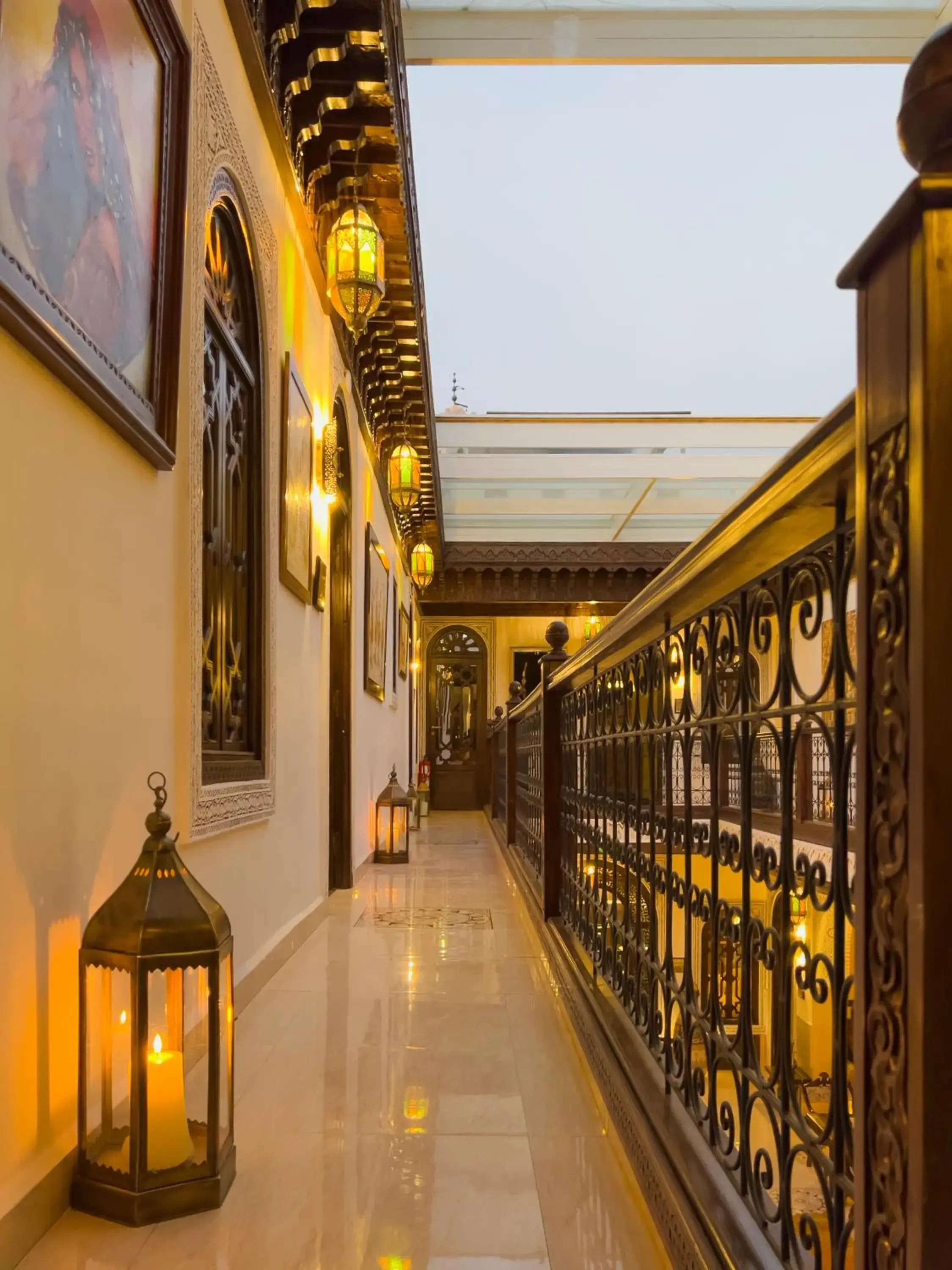 Inner courtyard view in Perlekech Riad & Spa Inner courtyard view in Perlekech Riad & Spa