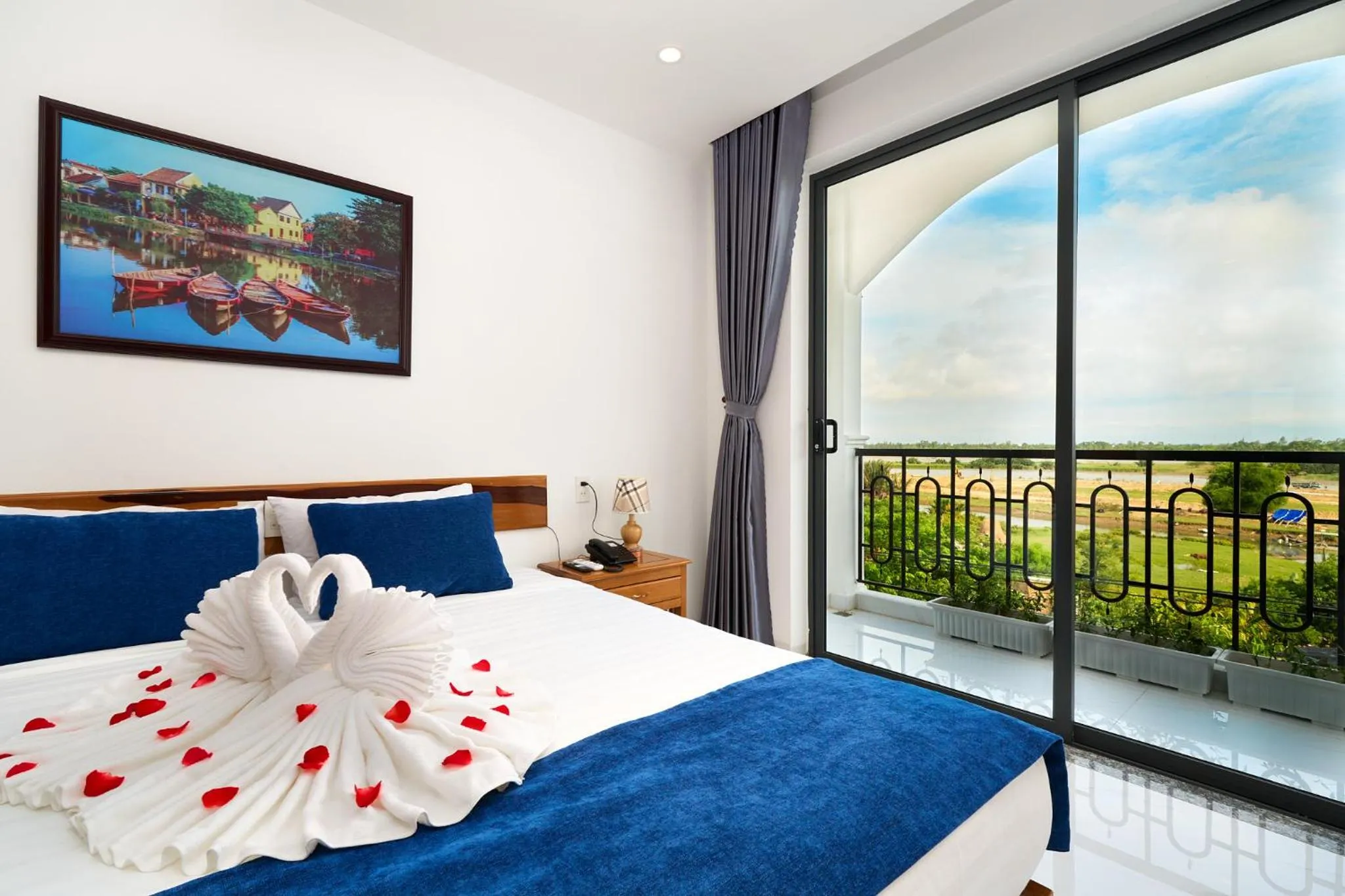 Balcony/Terrace, Bed in Hoi An Legend Charm Boutique Hoi An Hotel