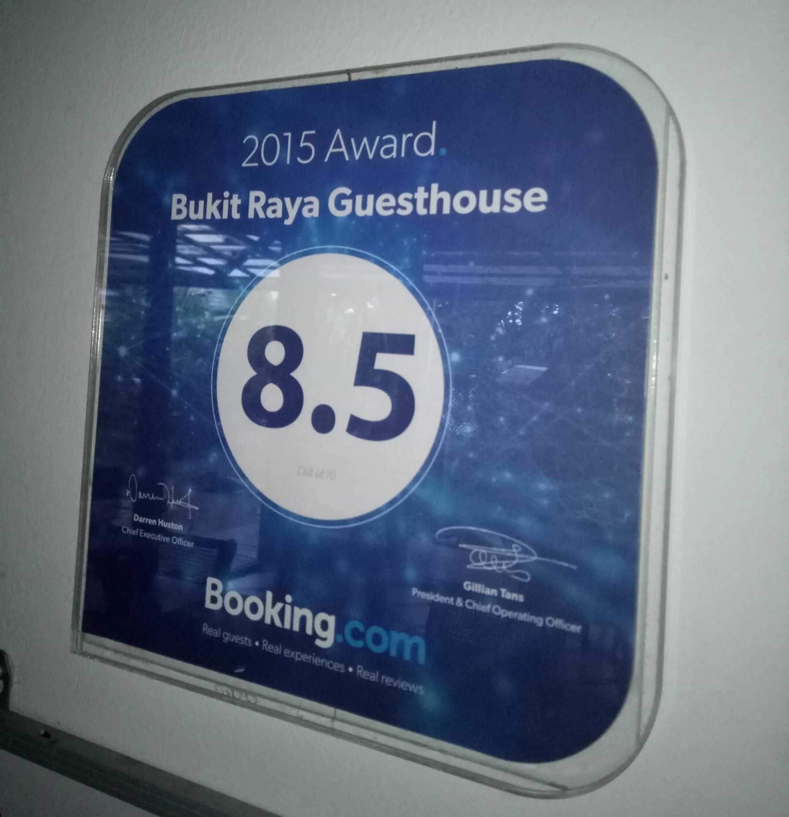 Certificate/Award in Bukit Raya Guesthouse