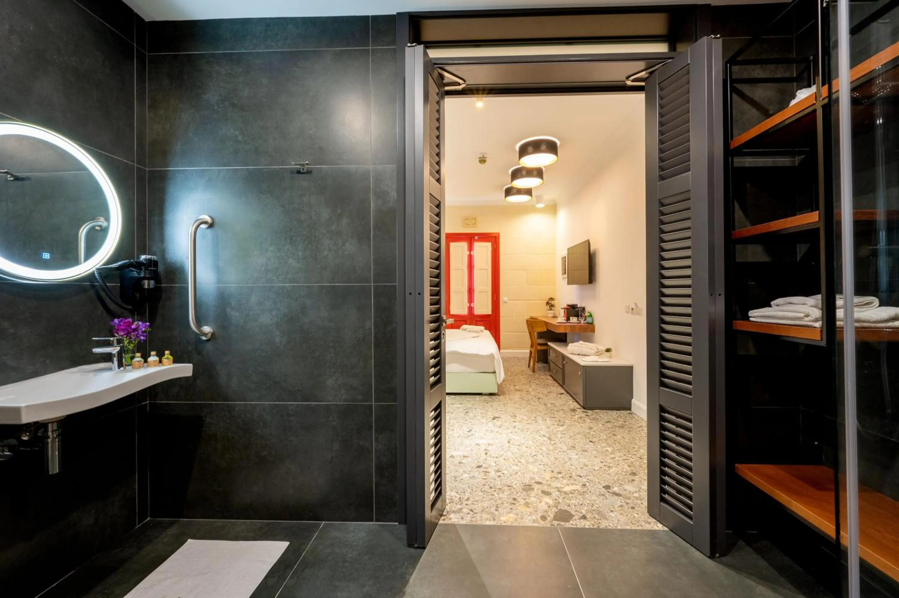 Shower in Battistini Boutique Living and Spa, Victoria, Gozo