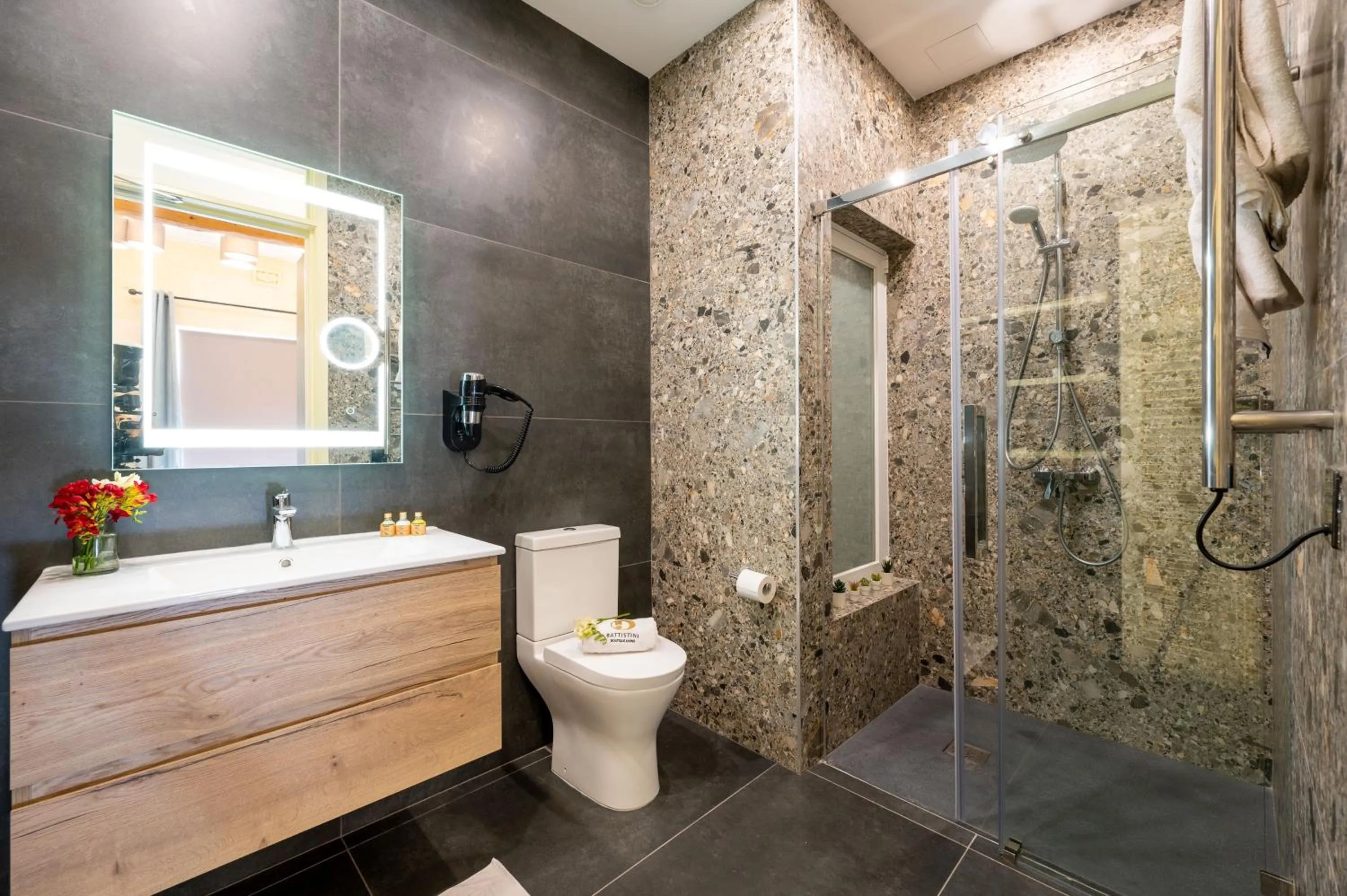 Shower in Battistini Boutique Living and Spa, Victoria, Gozo