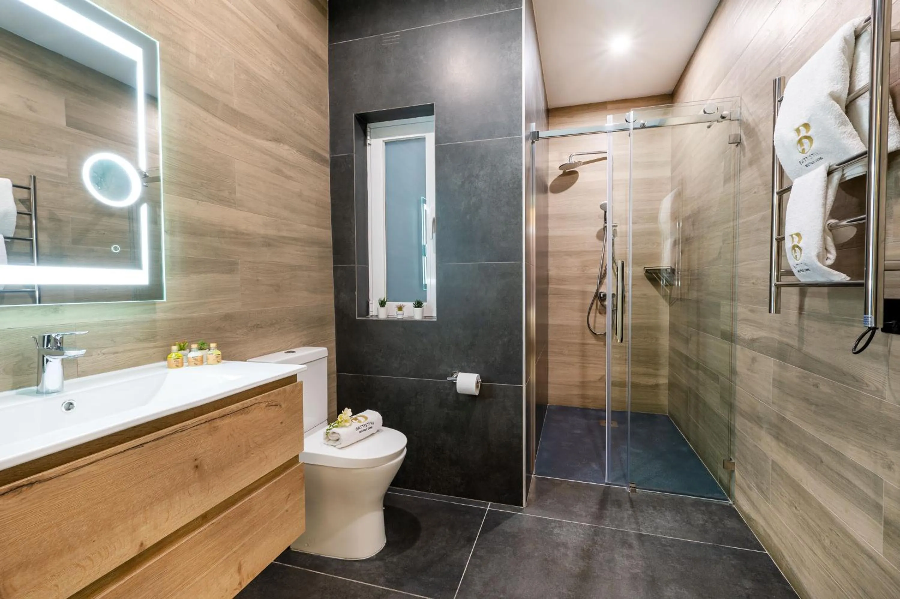 Shower in Battistini Boutique Living and Spa, Victoria, Gozo