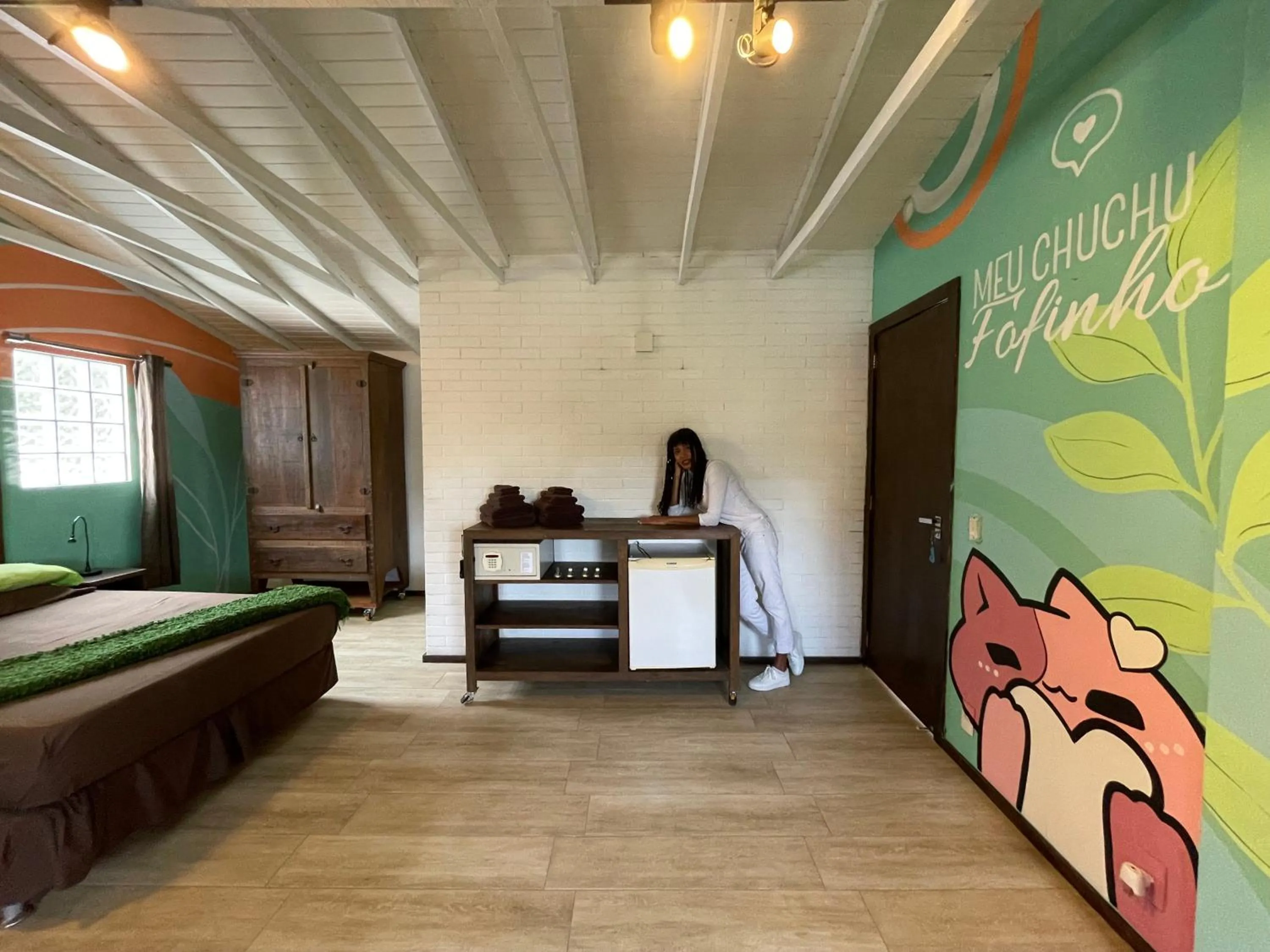 Bed in casaJOMO Art, Food & Music B&B