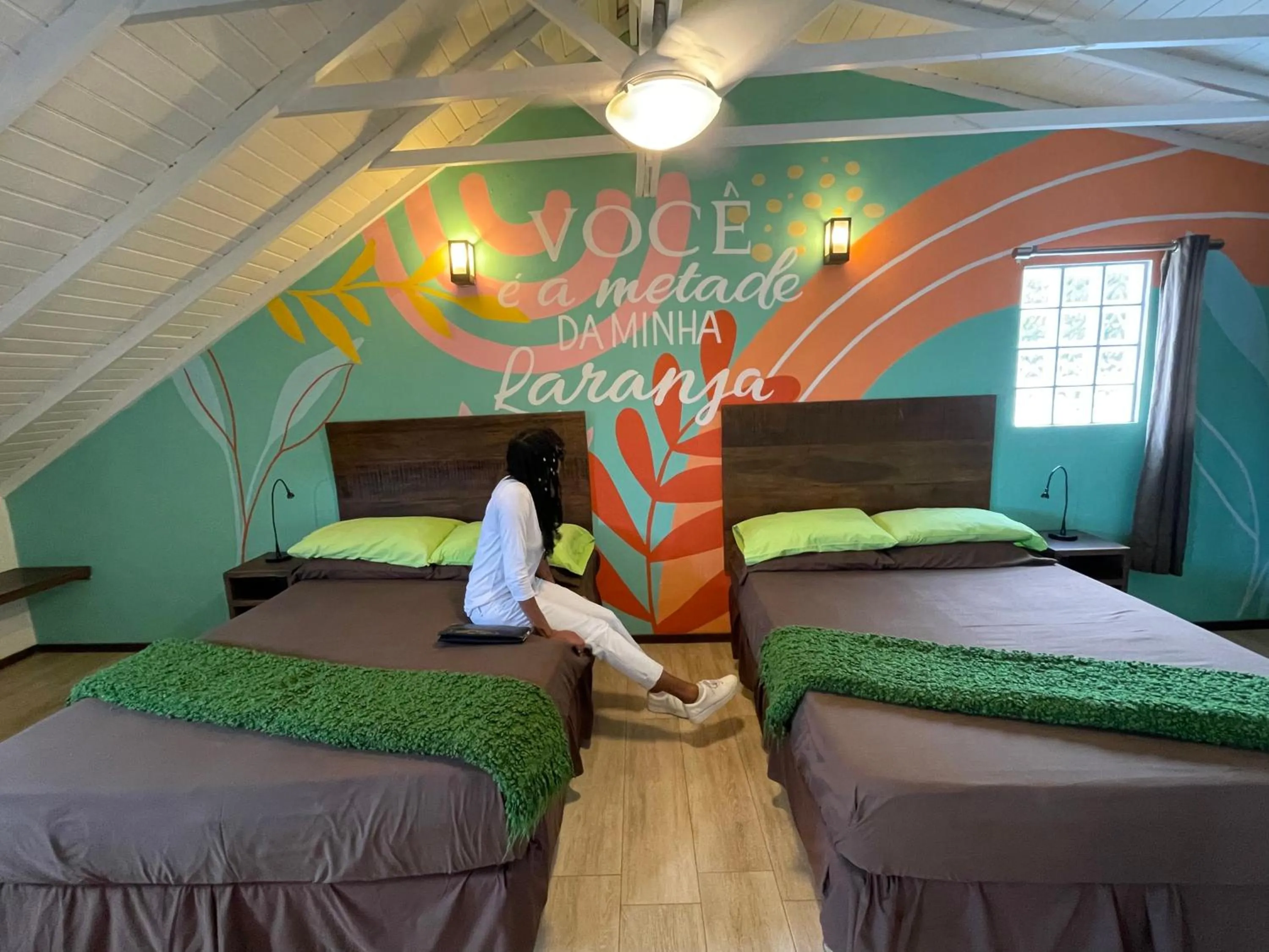 Bed in casaJOMO Art, Food & Music B&B