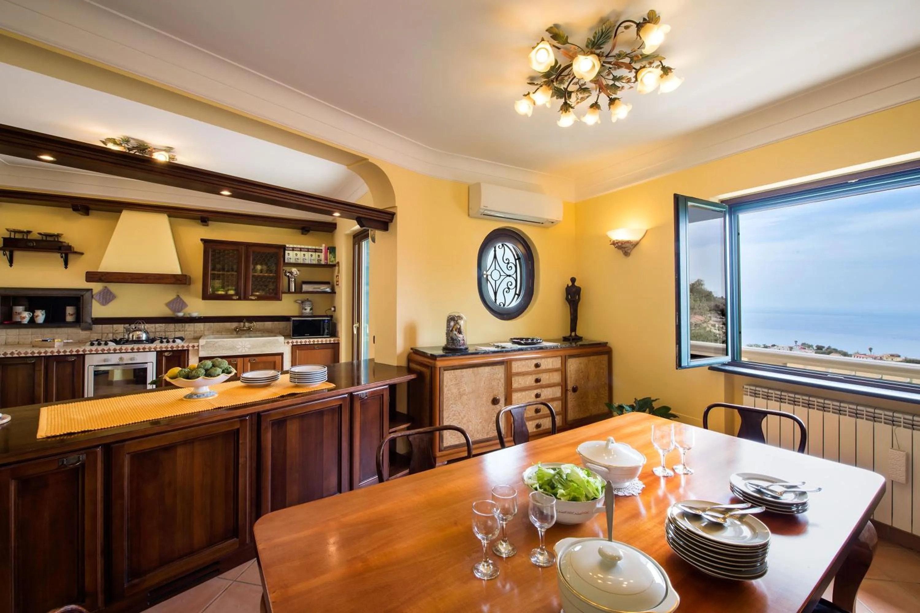 Kitchen or kitchenette in Agriturismo Fattoria Terranova