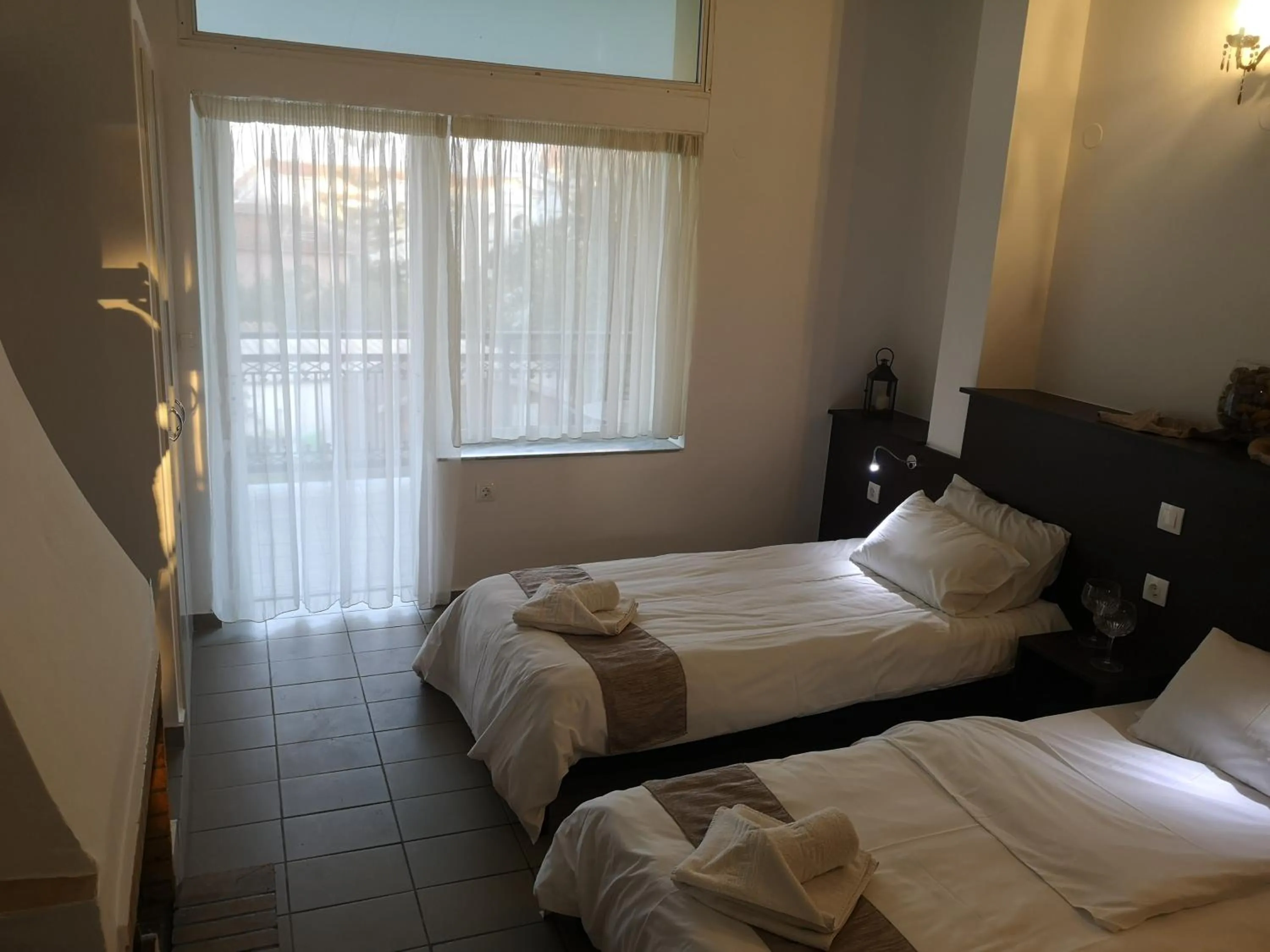 Bedroom, Bed in Mediterranean Blue