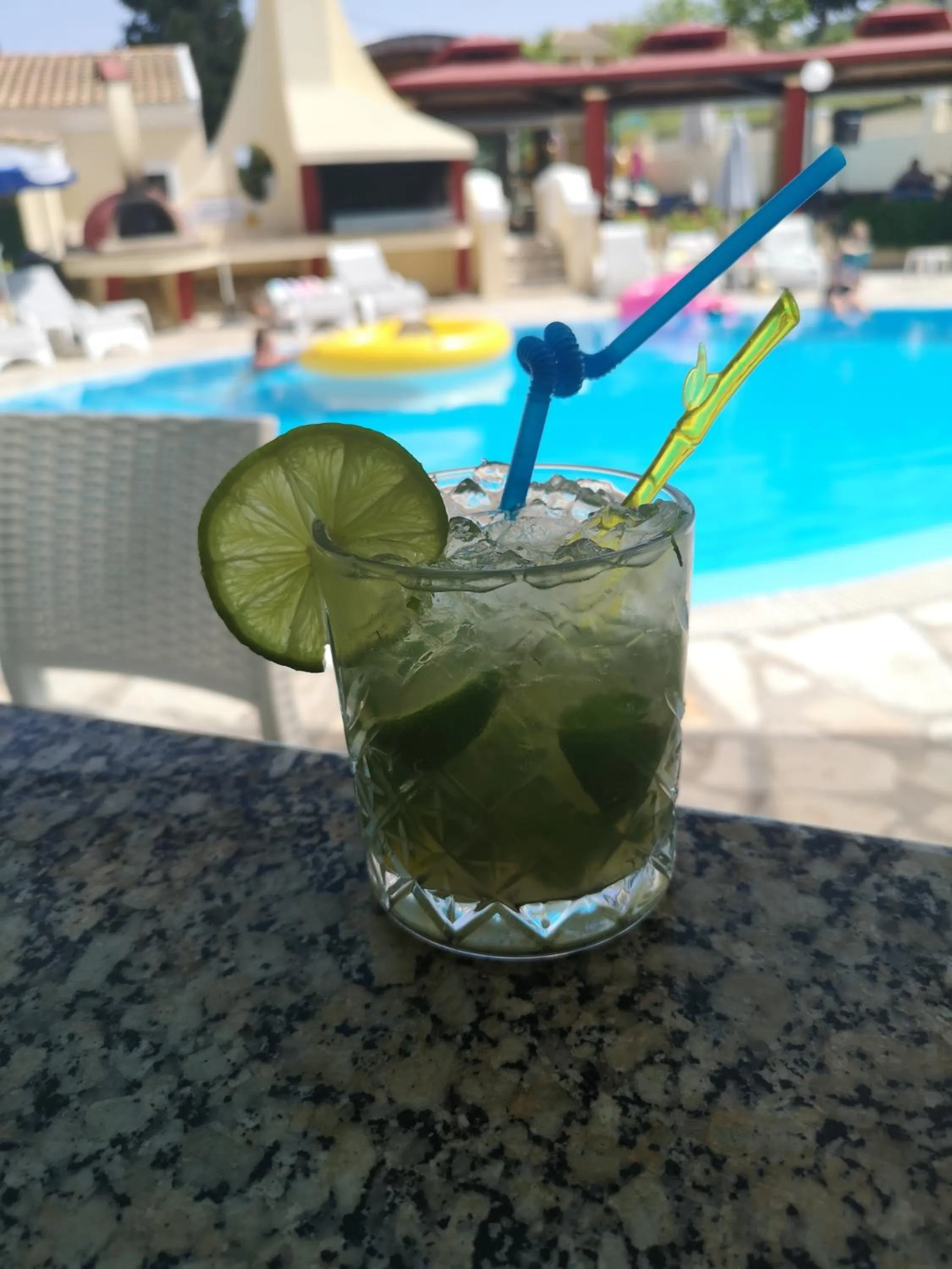 Drinks in Mediterranean Blue