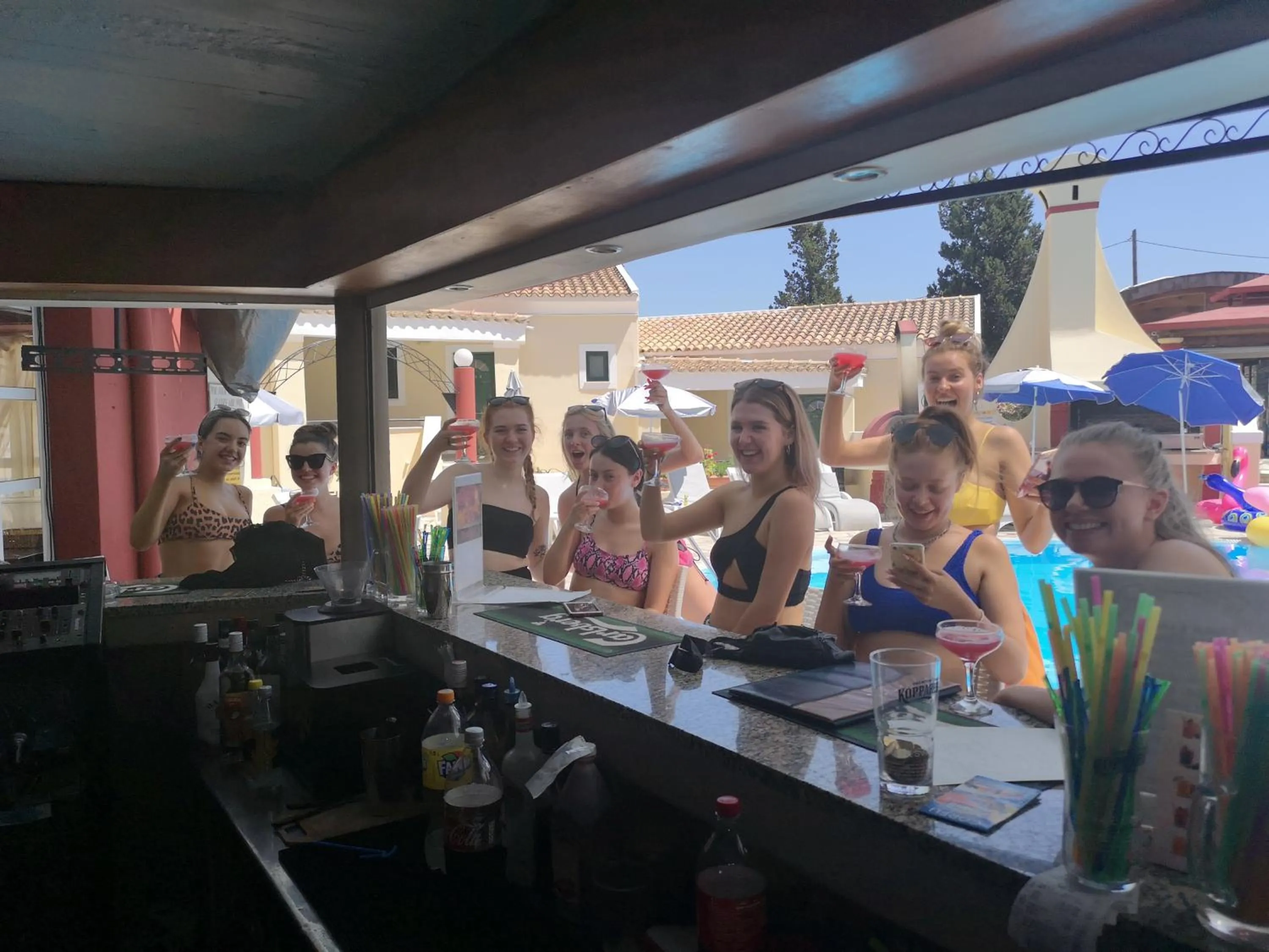 group of guests in Mediterranean Blue