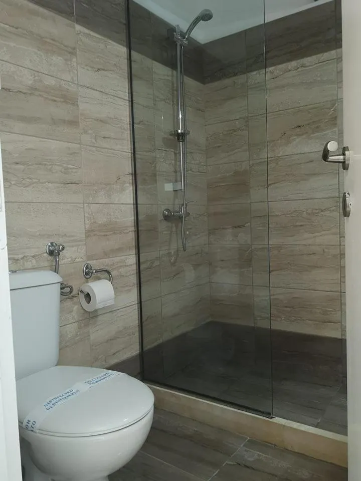 Shower in Mediterranean Blue