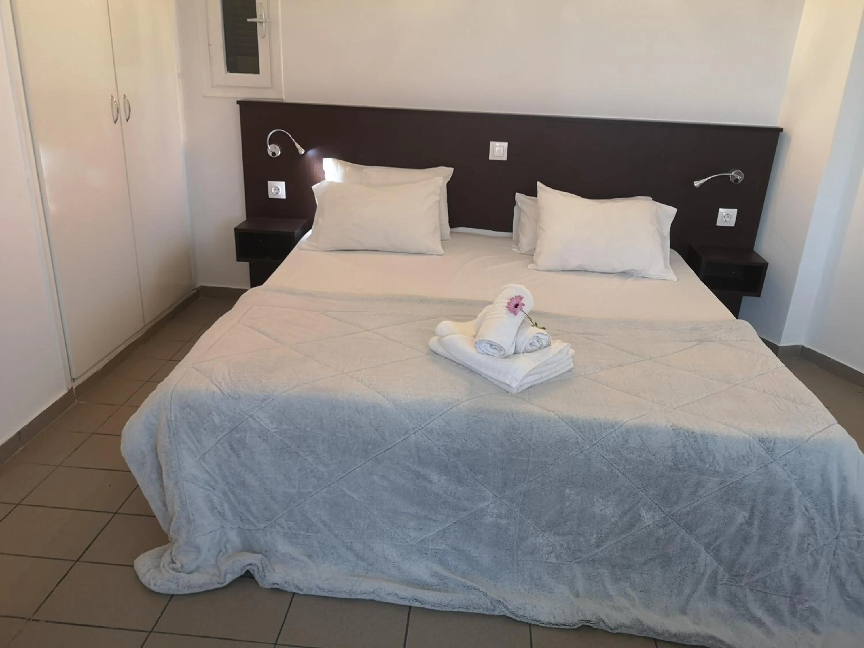 Bedroom, Bed in Mediterranean Blue