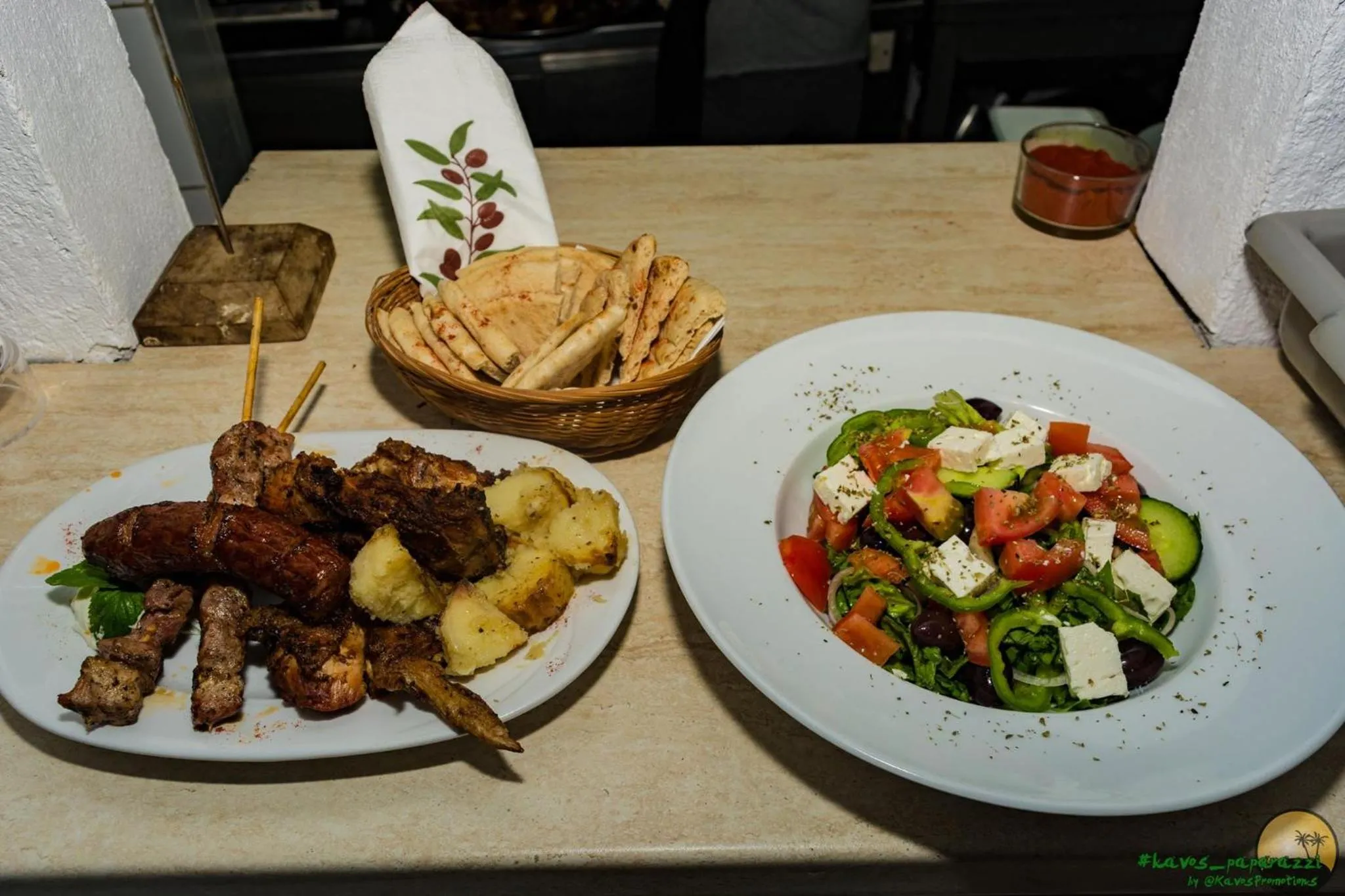 Dinner in Mediterranean Blue