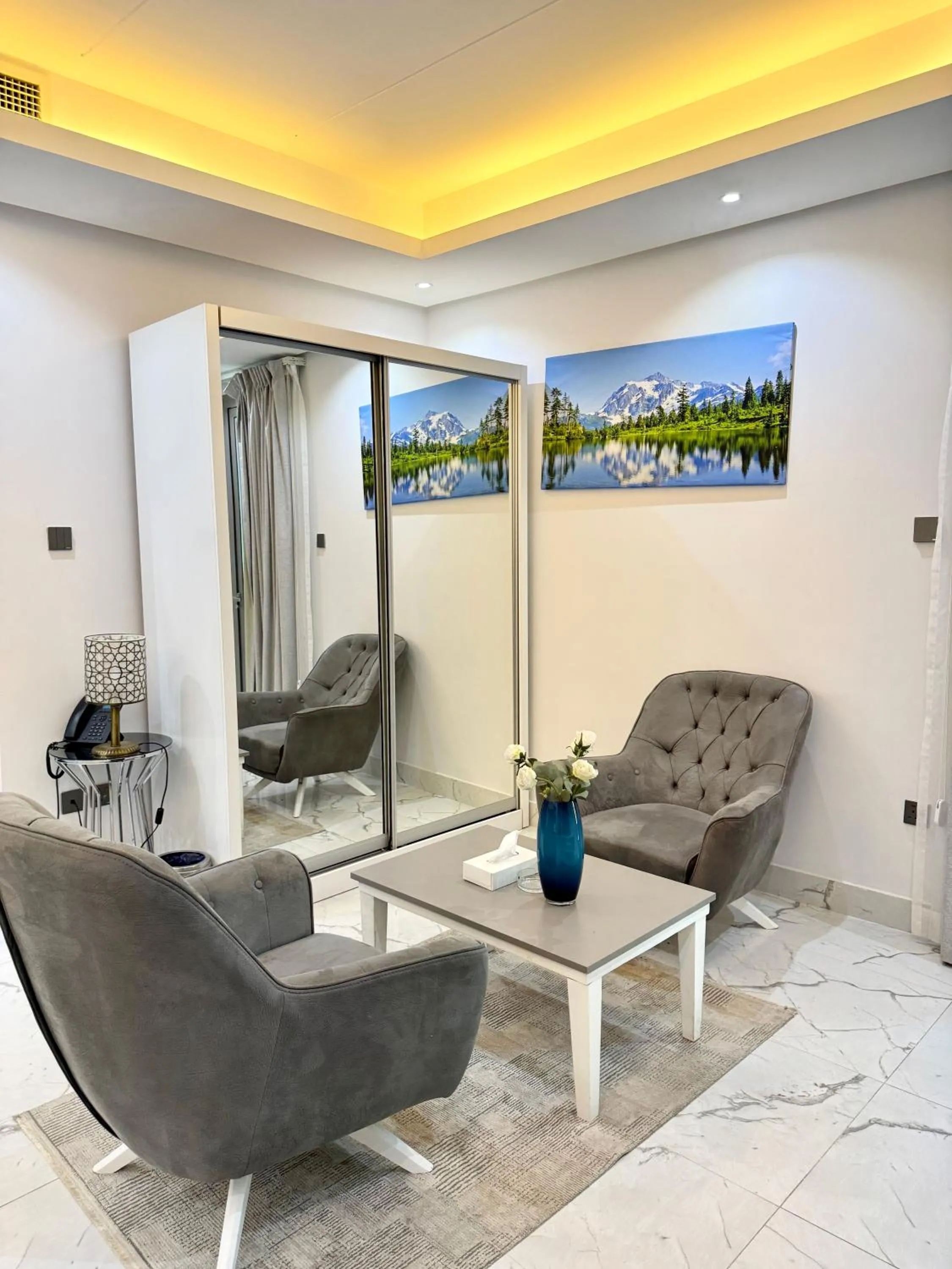 Seating area in Al Safwa One