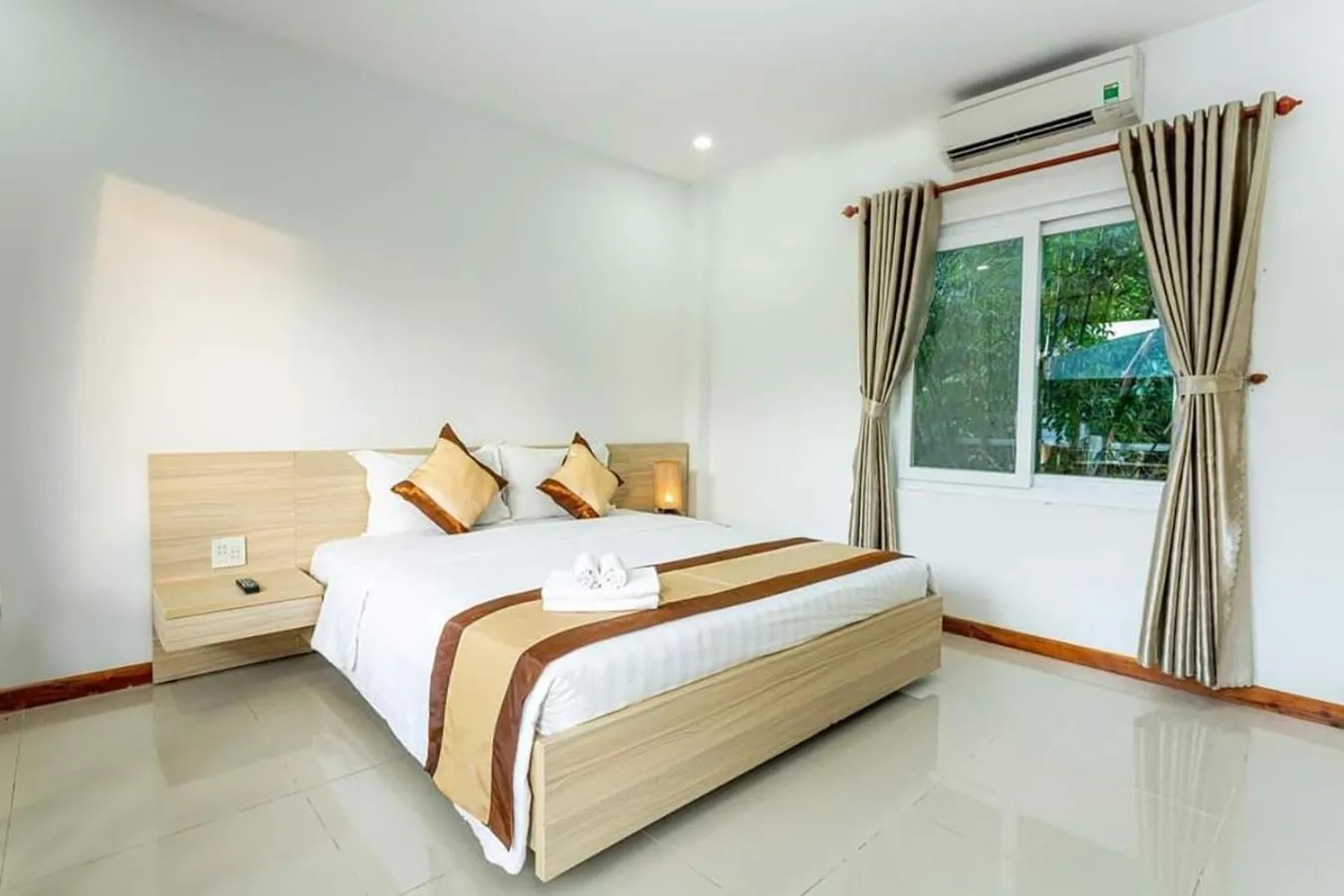 Bed in Mộc Lam Bungalow Phú Quốc