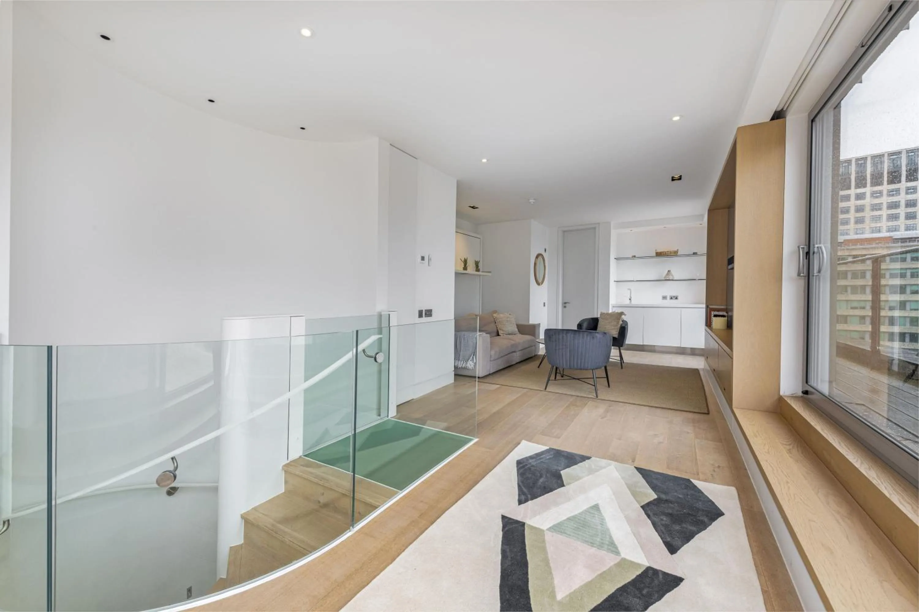 Seating area in Stayo Apartments Southbank