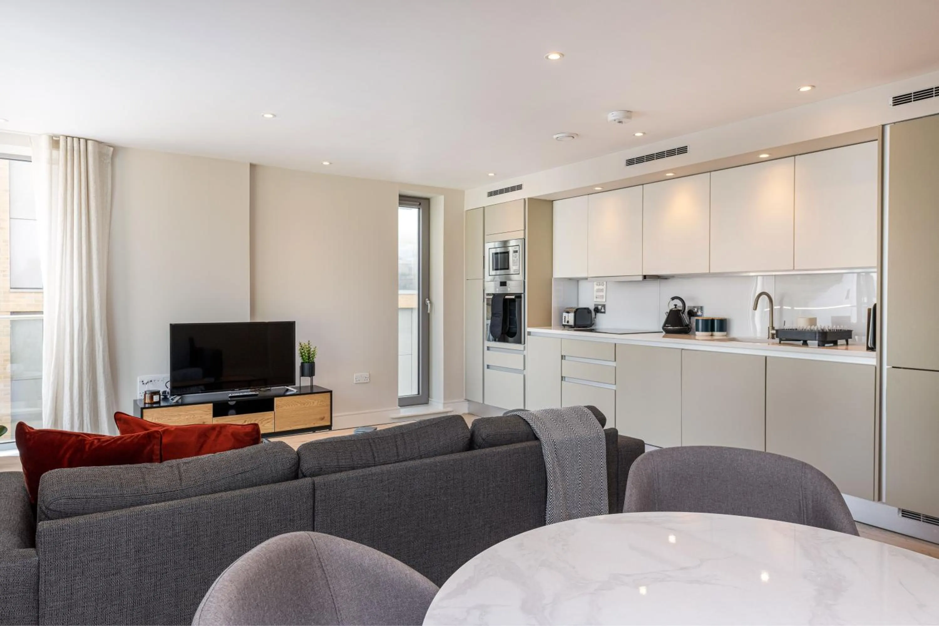 Living room in Stayo Apartments Southbank