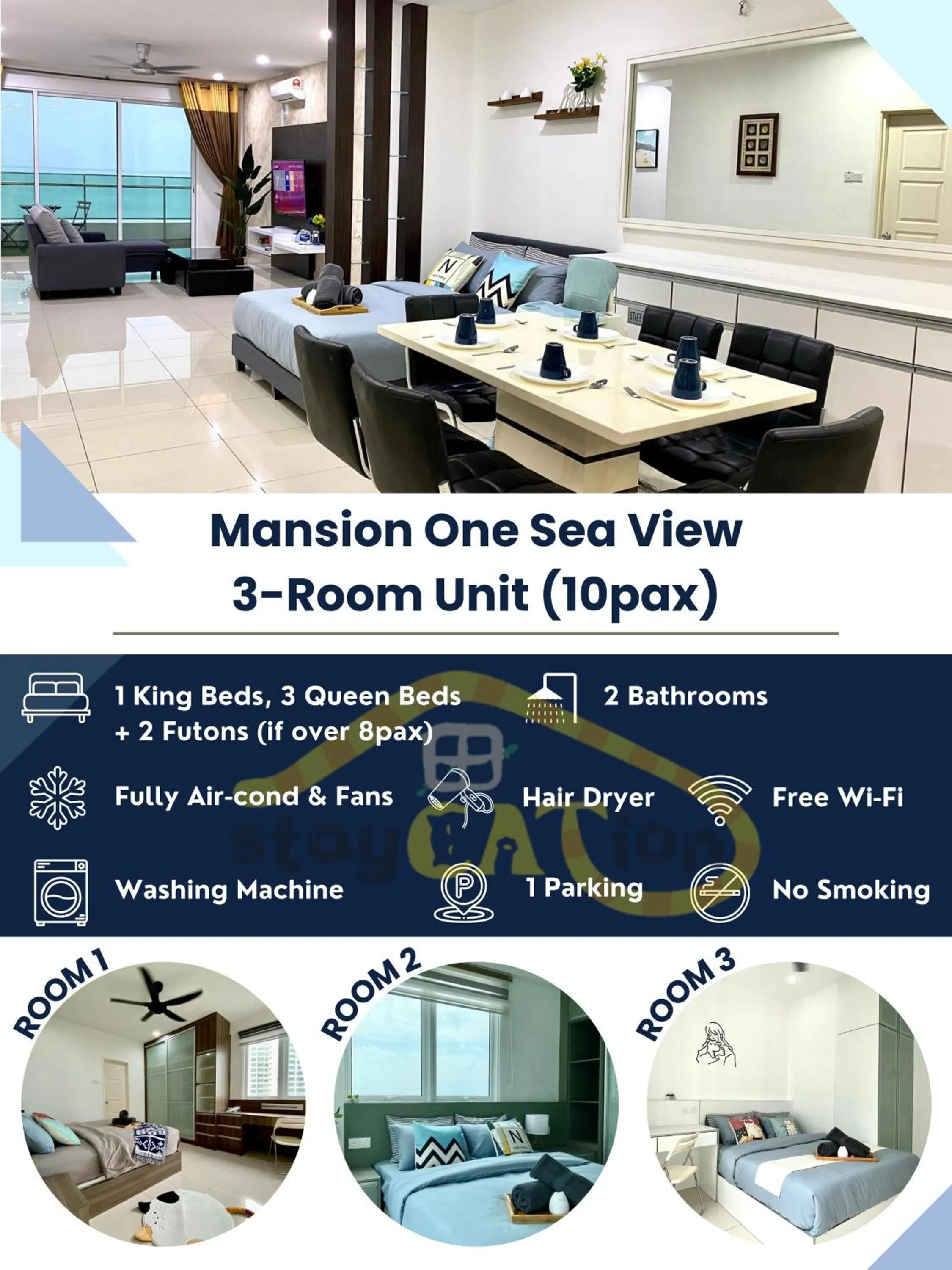 Apartment with Sea View in Mansion One Suite by stayCATion Homestay