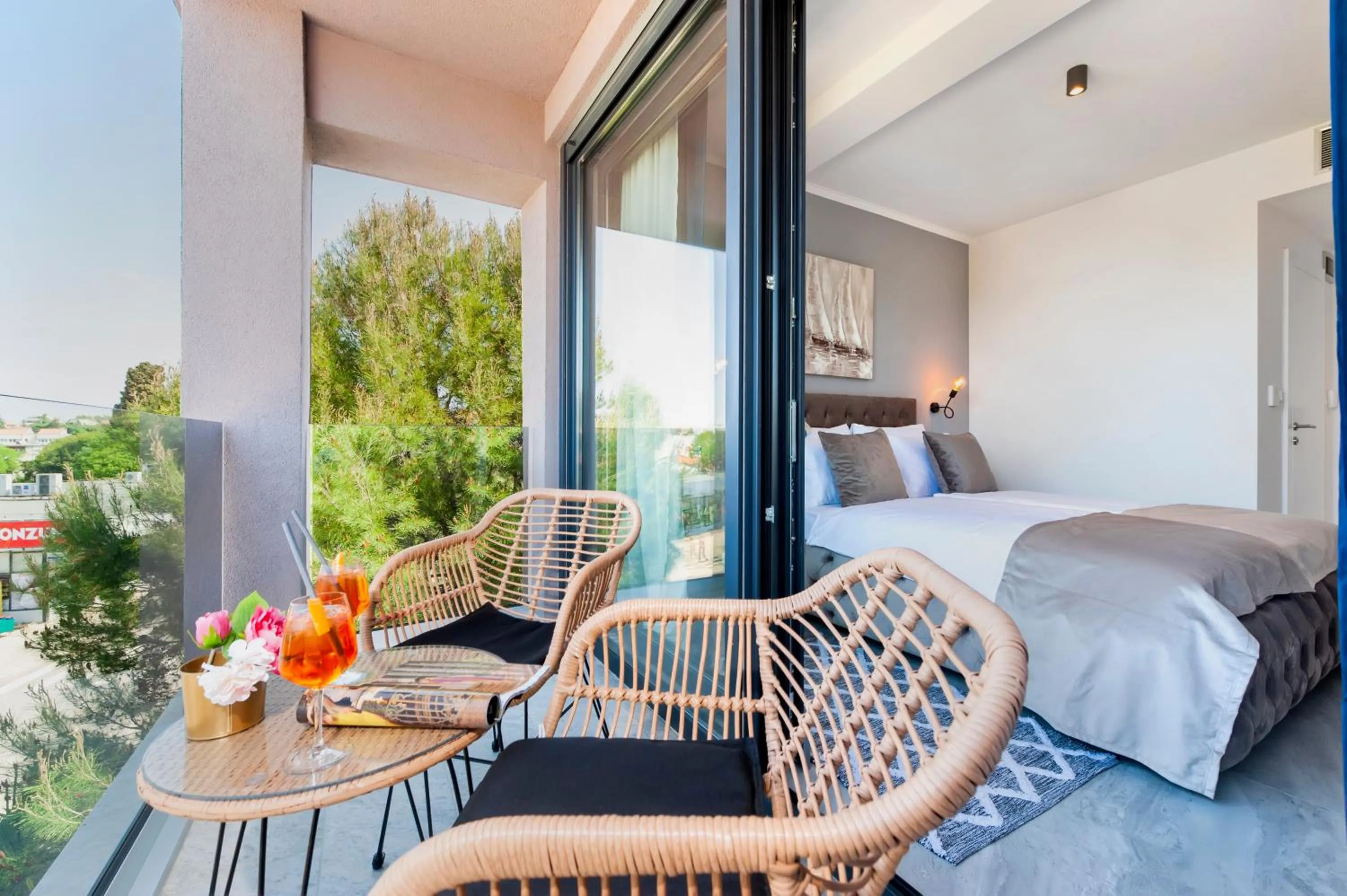 Patio, Bed in Boutique Residence Arion