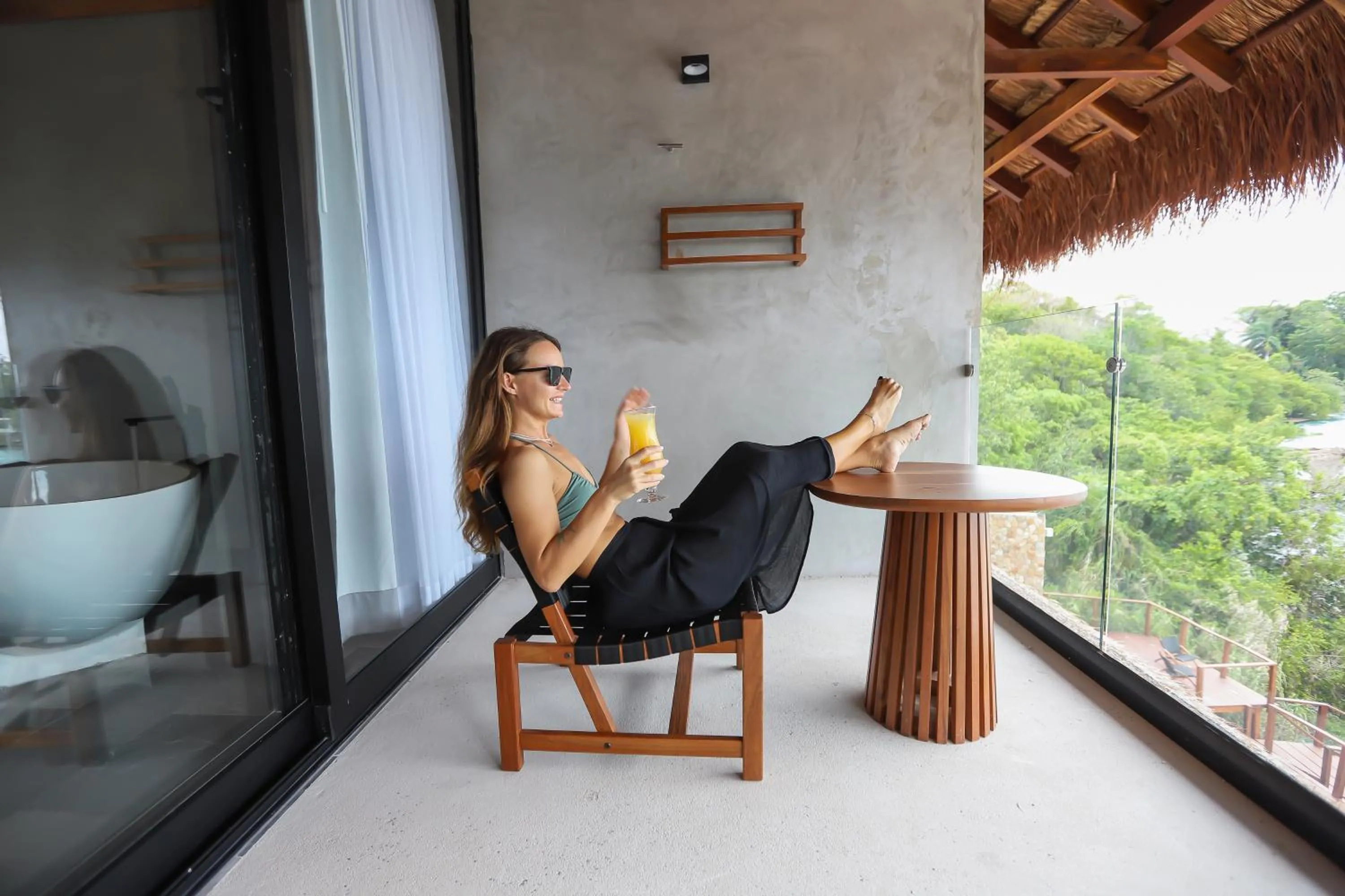 Balcony/Terrace in Hotel Amainah Bacalar Adults Only