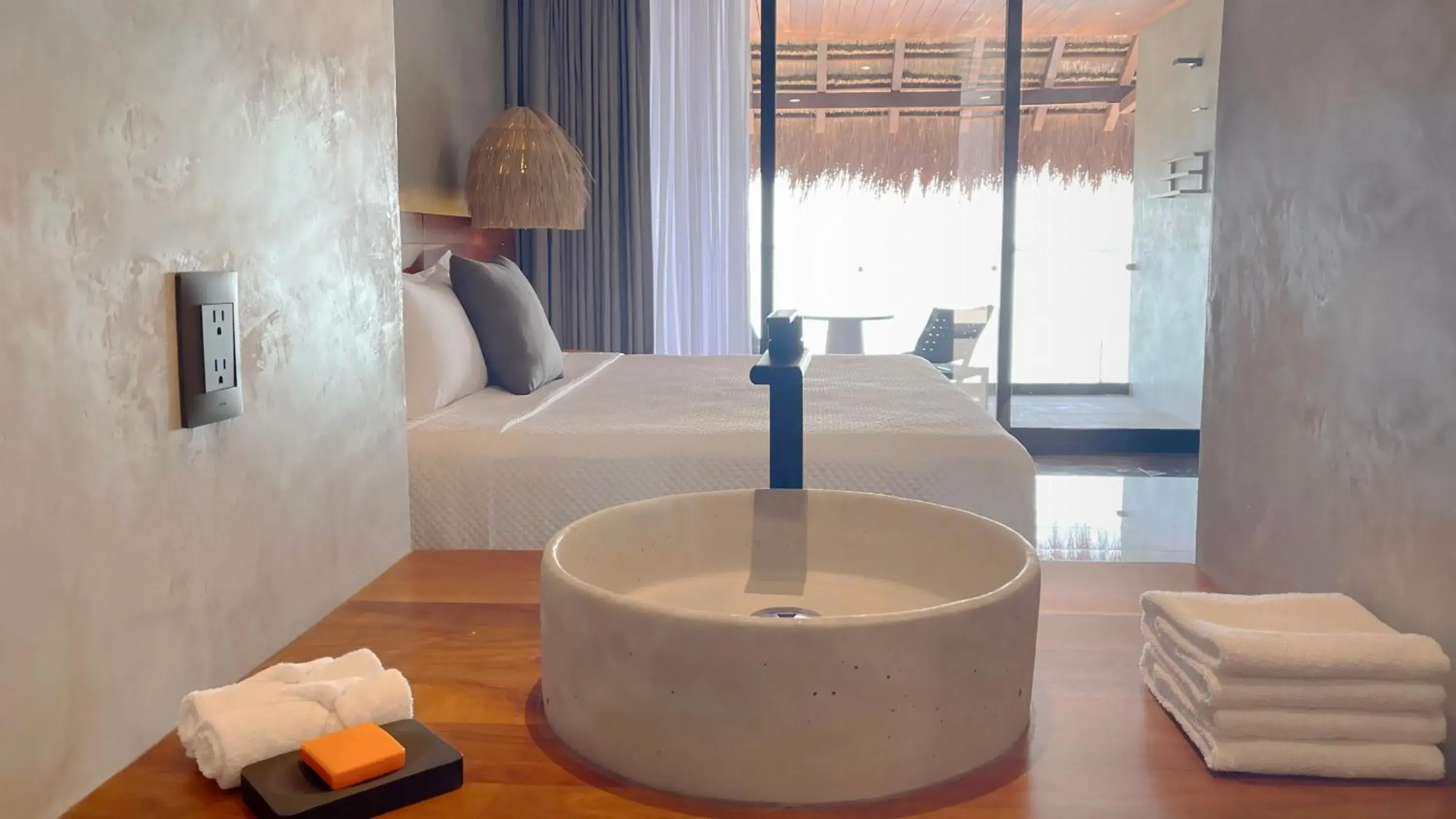 Photo of the whole room, Bed in Hotel Amainah Bacalar Adults Only Photo of the whole room, Bed in Hotel Amainah Bacalar Adults Only