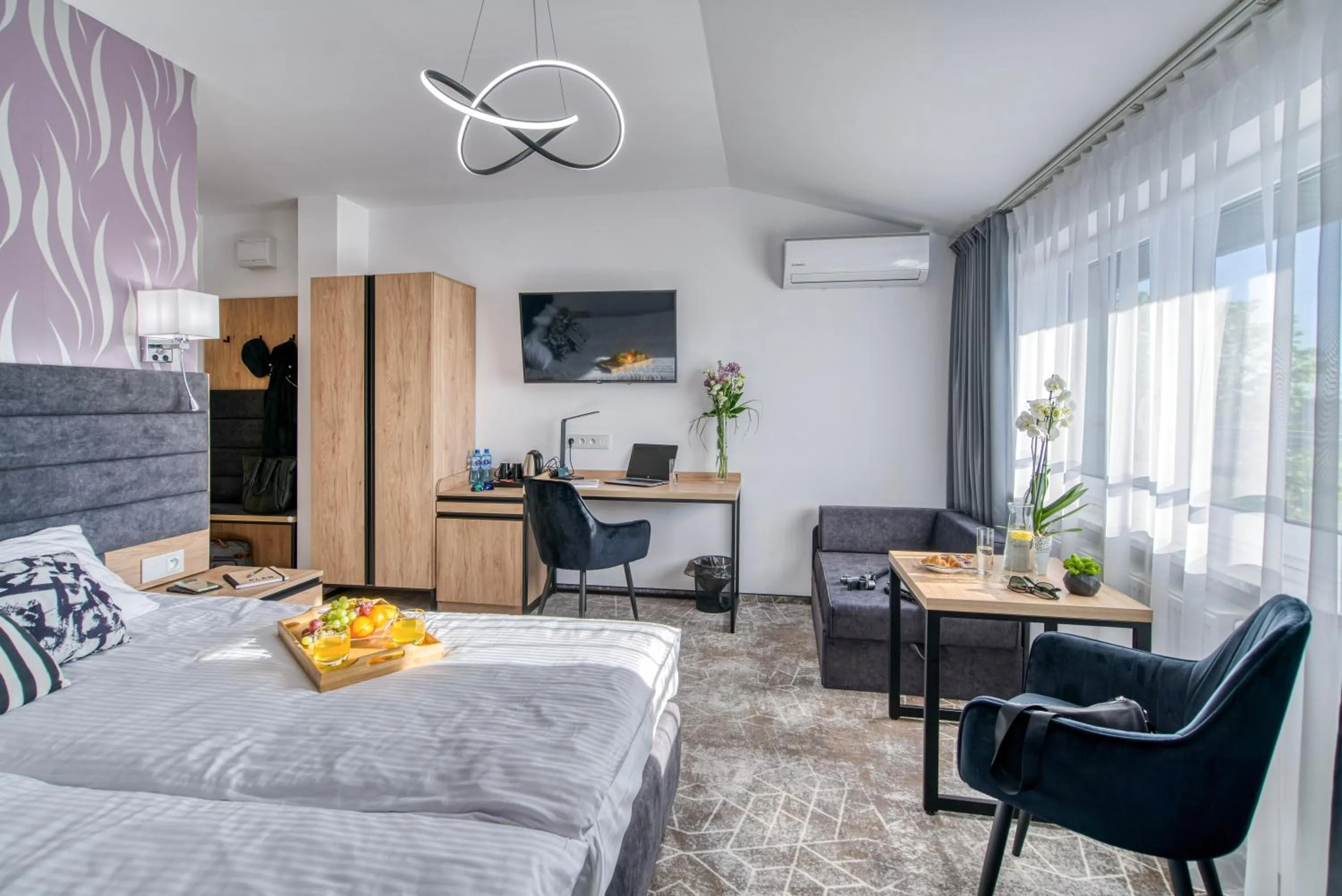 Bed in Acodomo Apartamenty