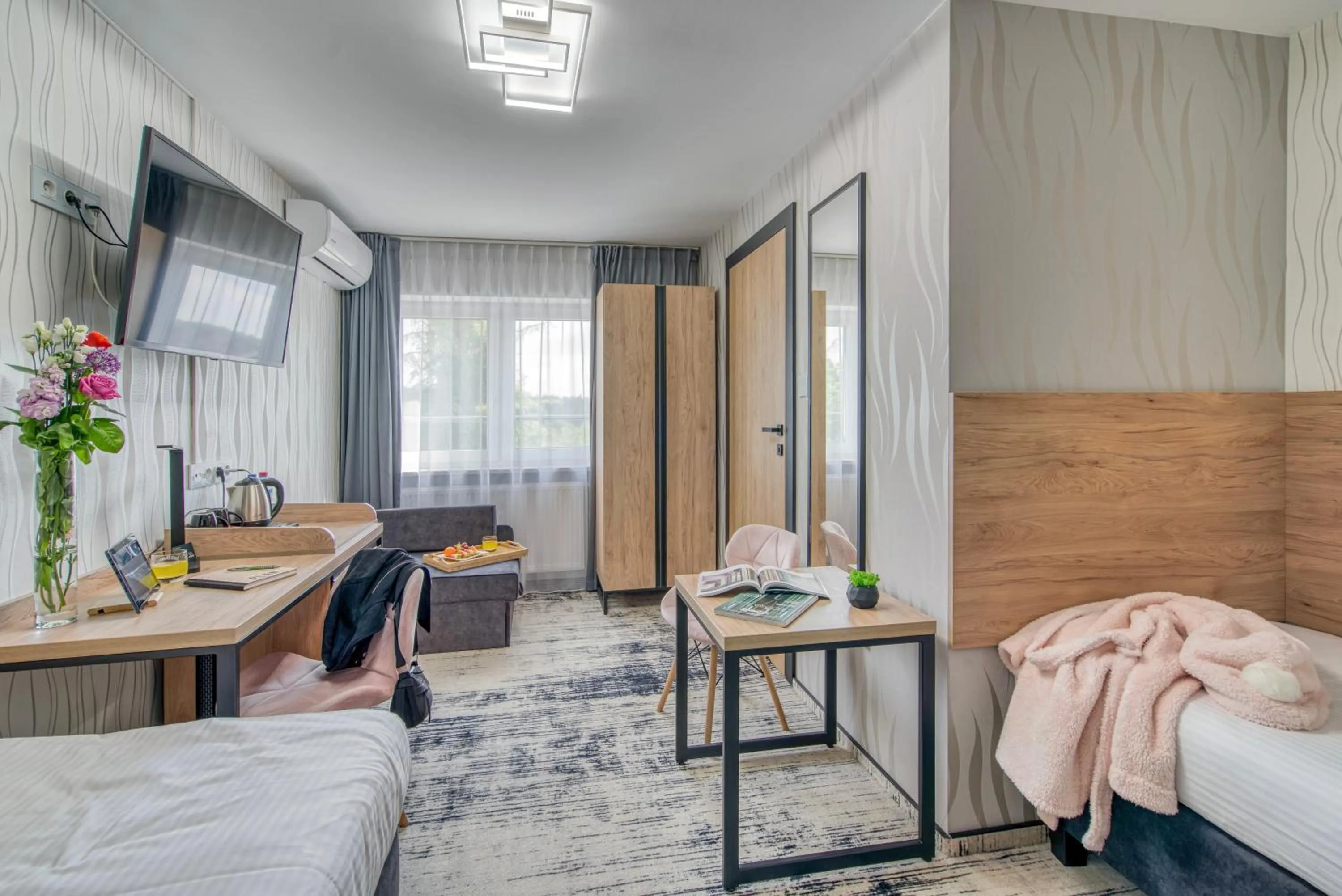 Bed in Acodomo Apartamenty