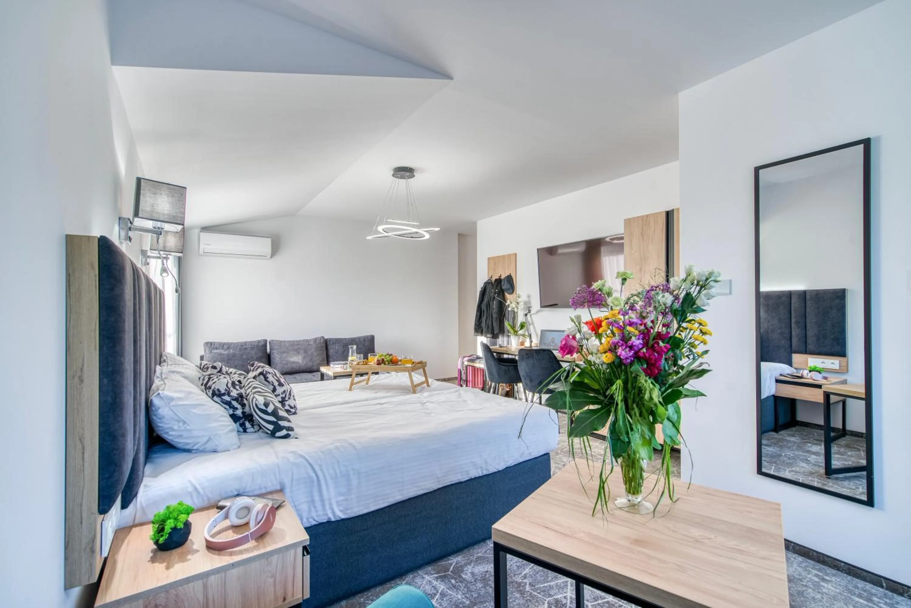 Bed in Acodomo Apartamenty