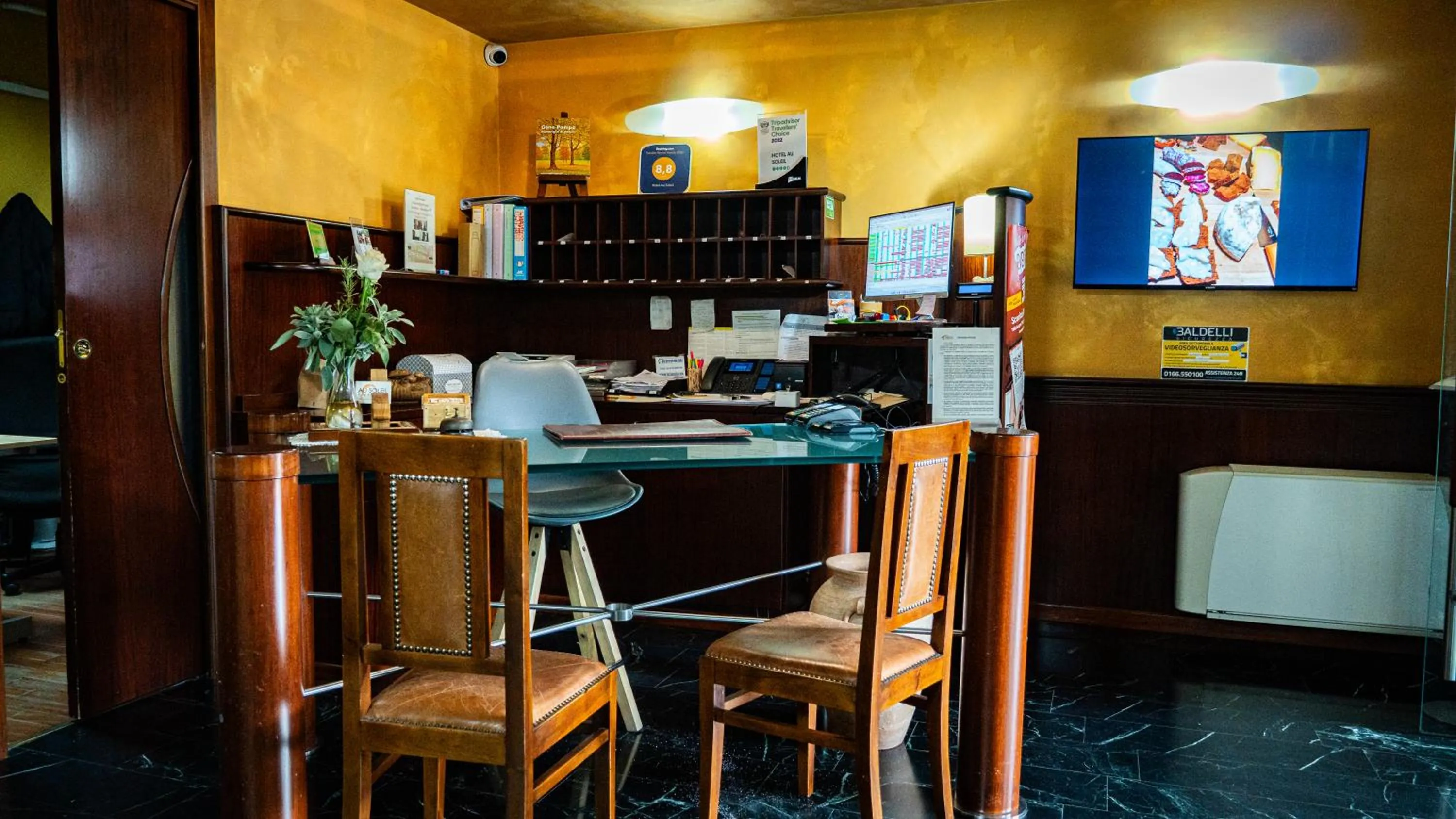 Lobby or reception in Hotel Au Soleil