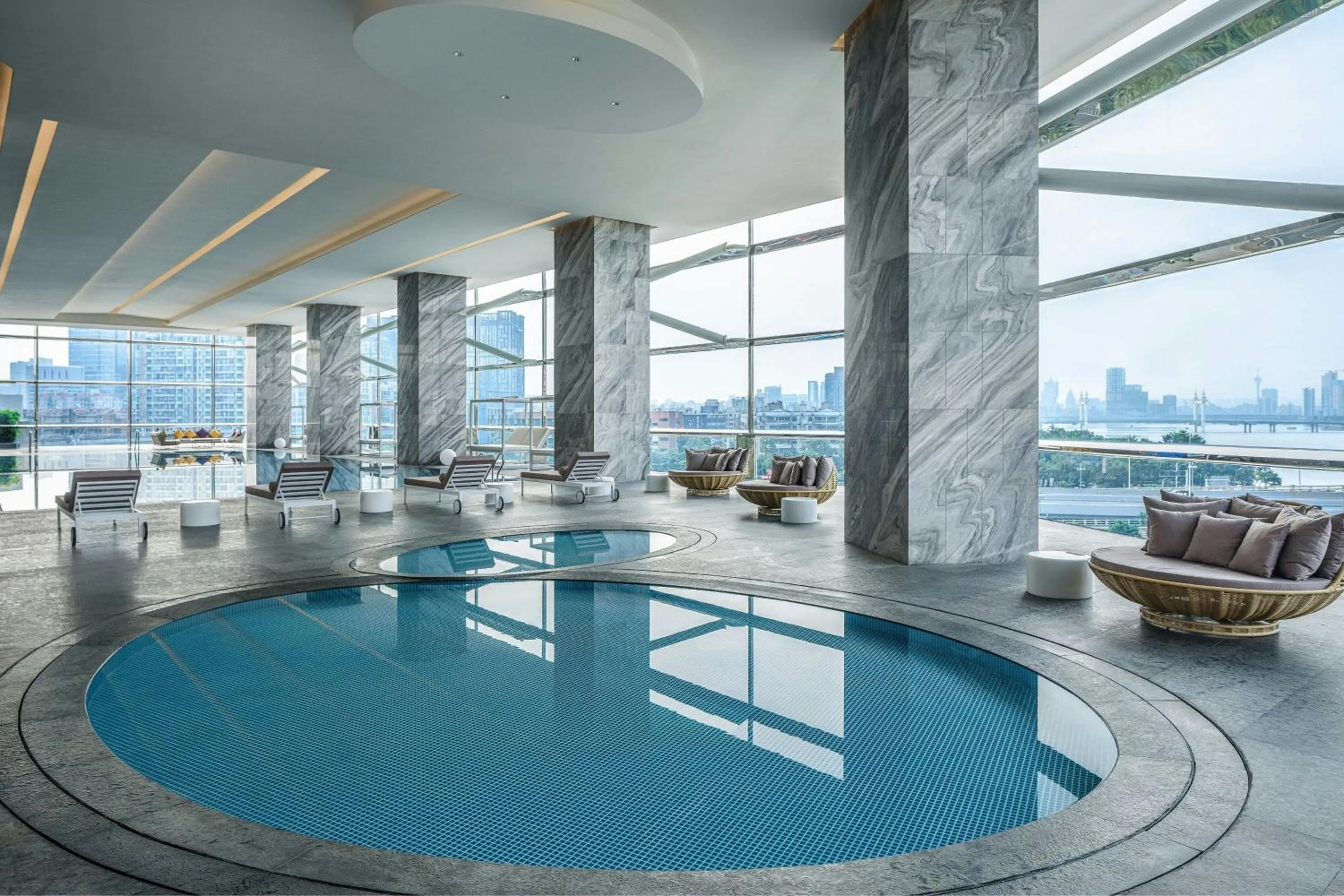 Swimming pool in Renaissance Zhuhai Hotel