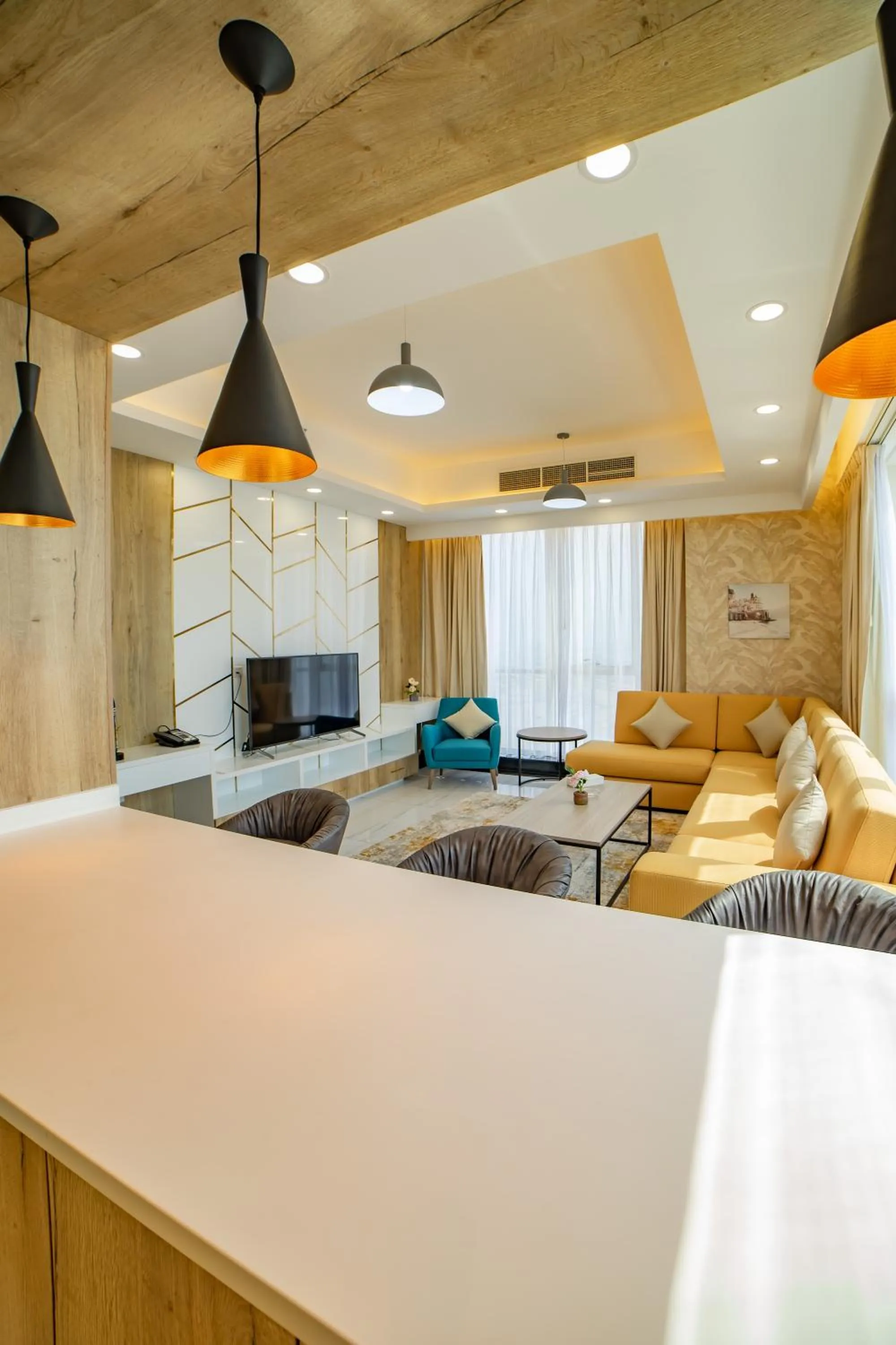 Living room in Platinum Coast Hotel Apartments