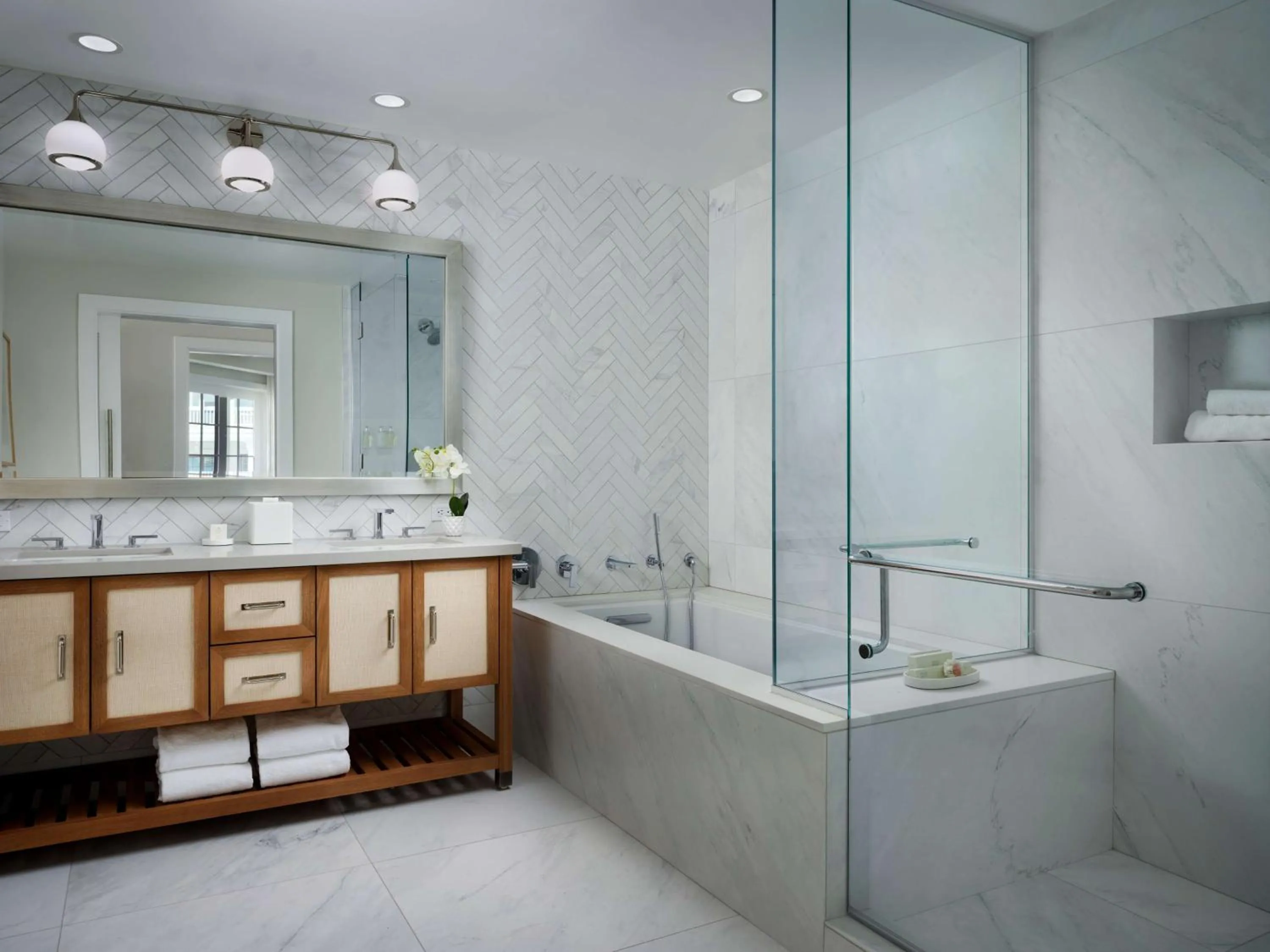 Bathroom in Shore House at The Del, LXR Hotels & Resorts