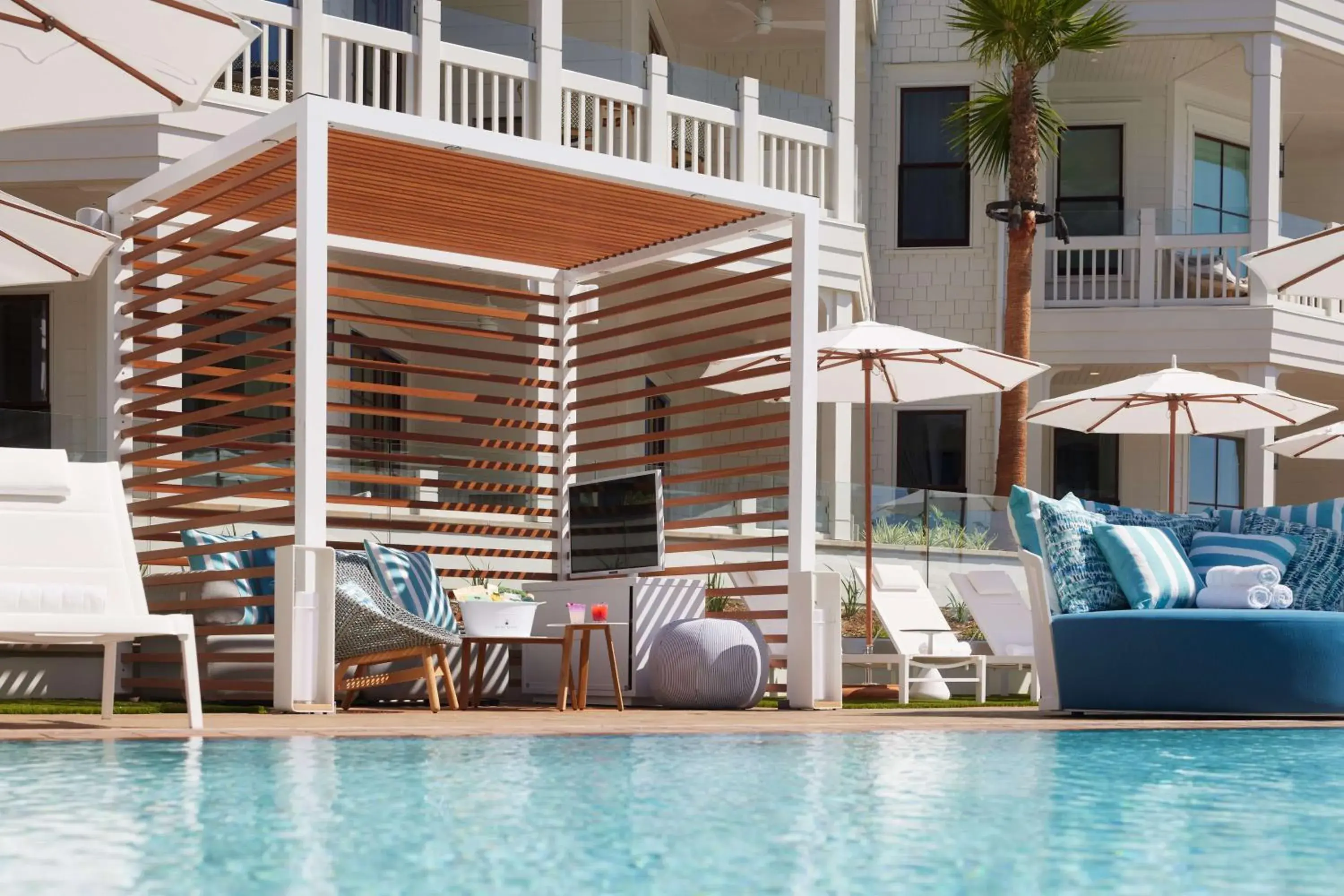 Pool view in Shore House at The Del, LXR Hotels & Resorts Pool view in Shore House at The Del, LXR Hotels & Resorts