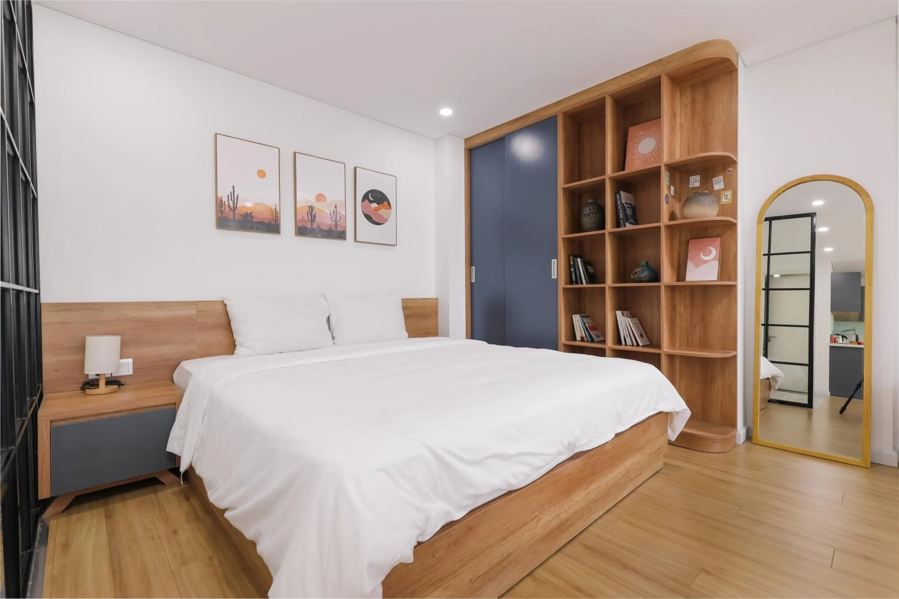 Bed in LAGOM APARTMENT AND HOTEL