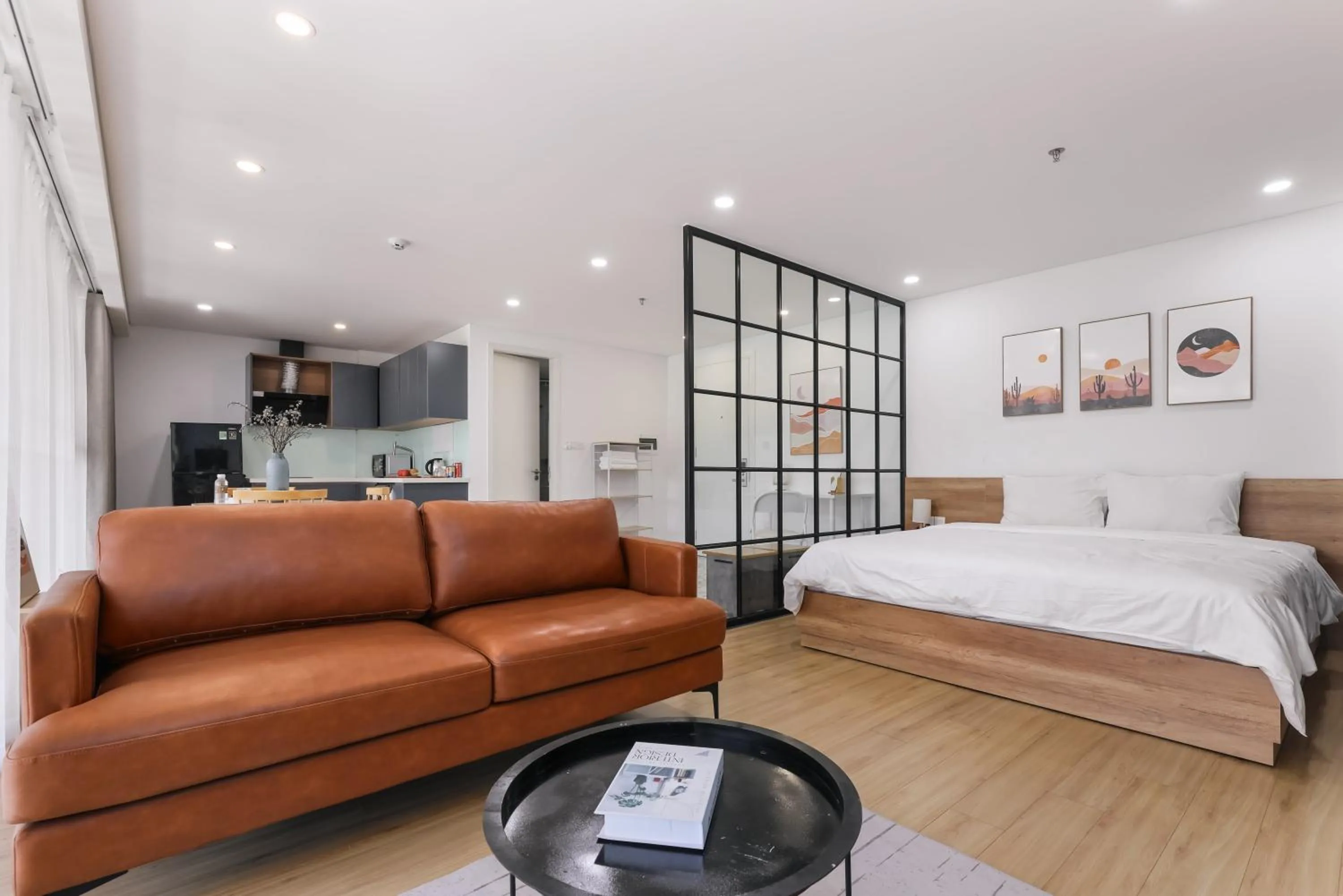 Bed in LAGOM APARTMENT AND HOTEL