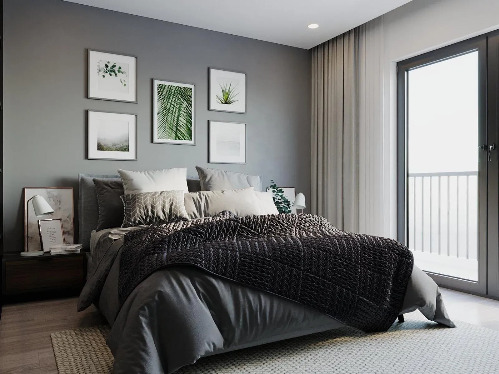 Bed in LAGOM APARTMENT AND HOTEL