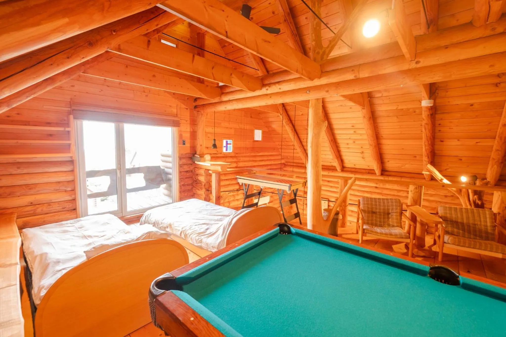 Billiard, Bed in Lake Toya Hillside House