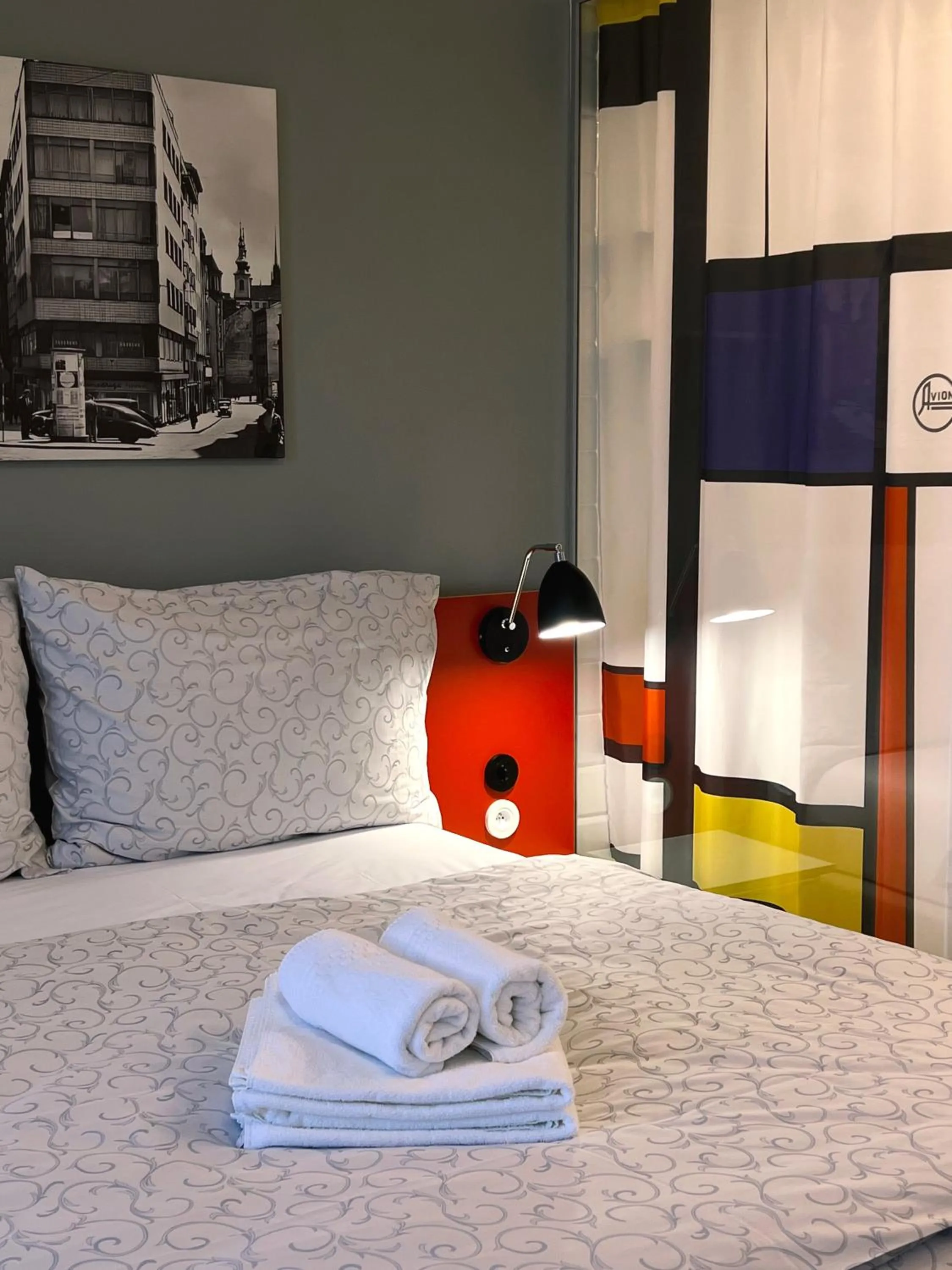 Bed in Hotel Avion - National Cultural Monument - ICONIC HOUSES ORG