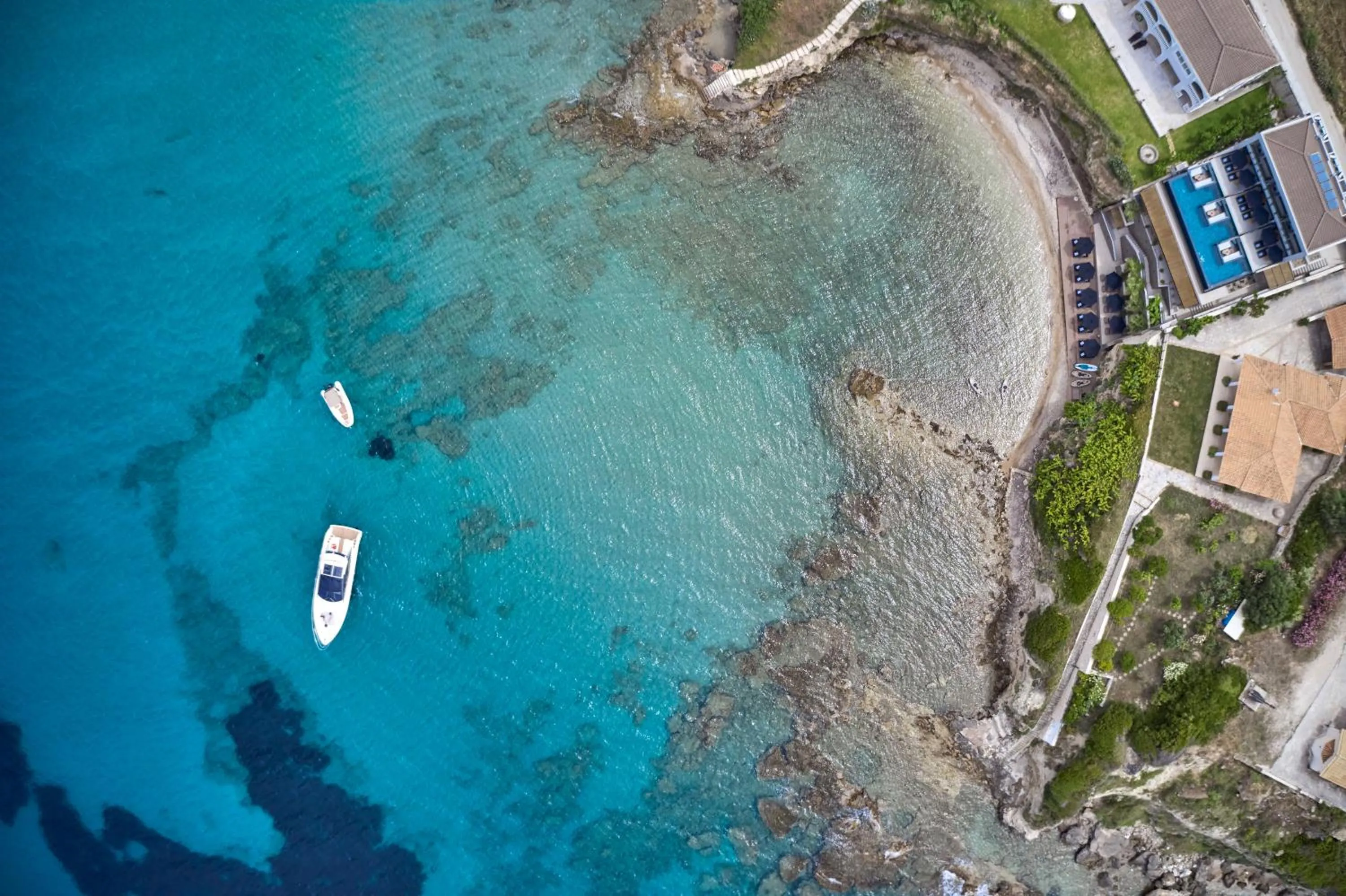 Bird's eye view in SEA ZANTE Luxury Beachfront Retreat